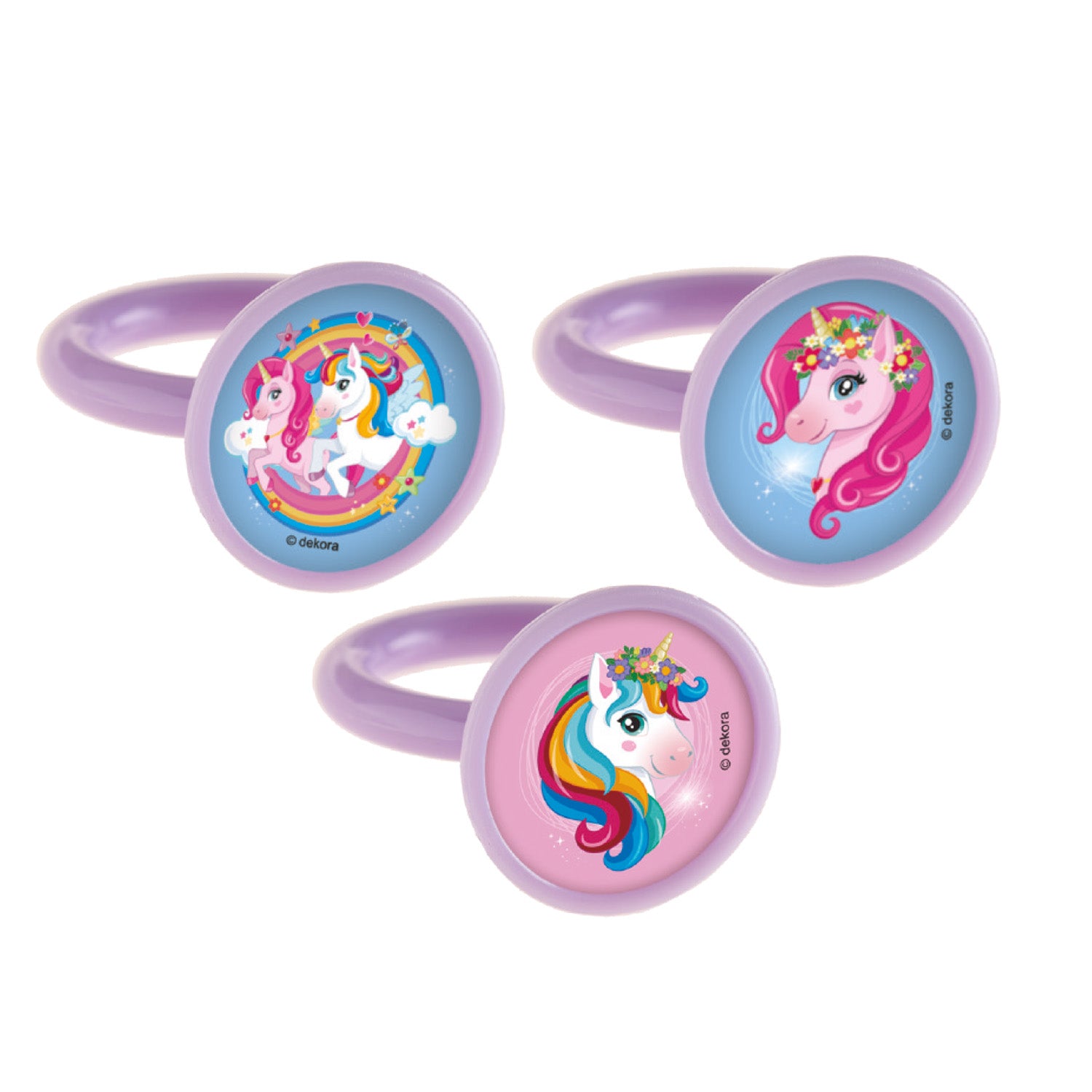 UNICORN 3D KING'S CAKE PLASTIC RINGS 3~3.5CM