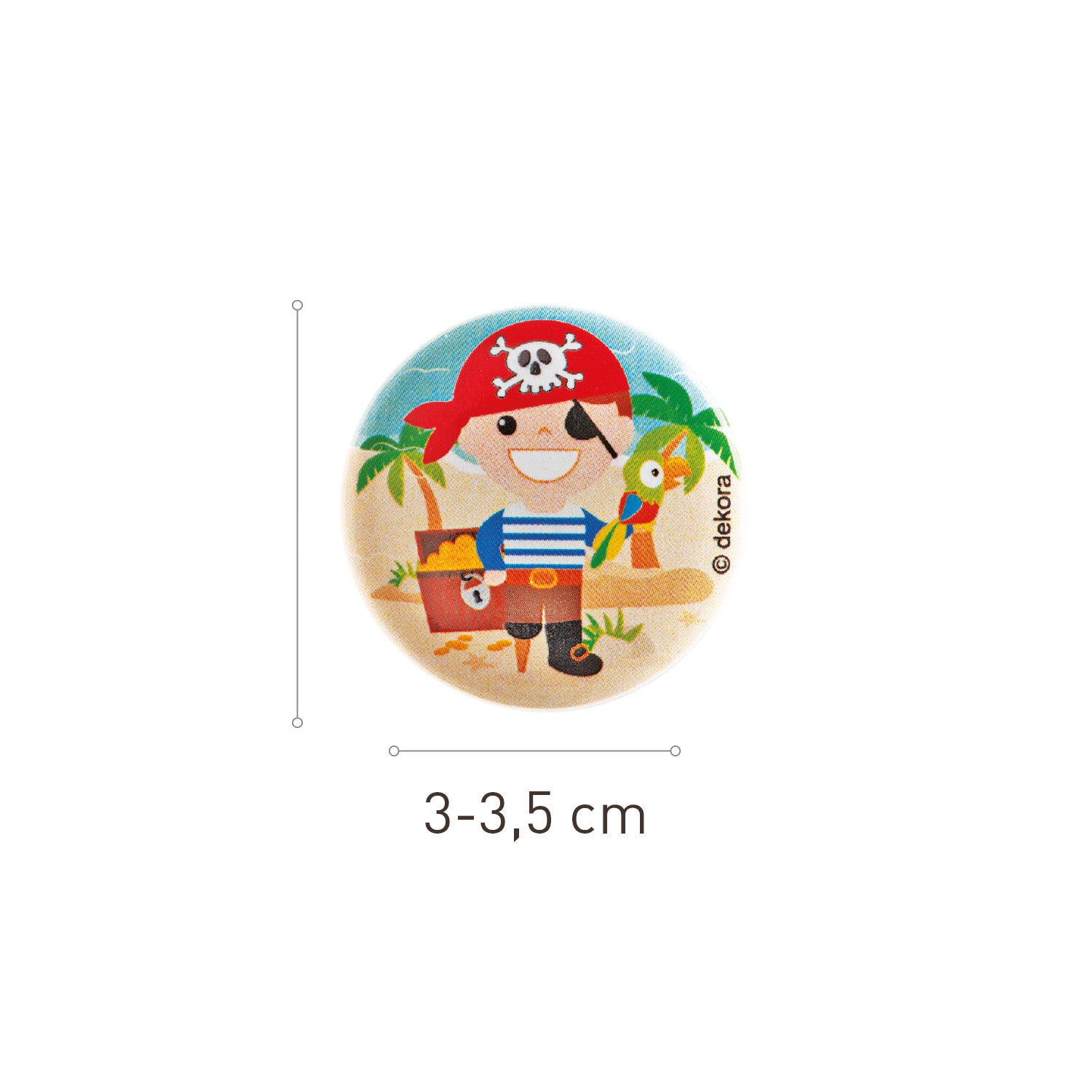 FIGURINE KING'S CAKE DISTINTIVI PIRATI 3~3,5 CM