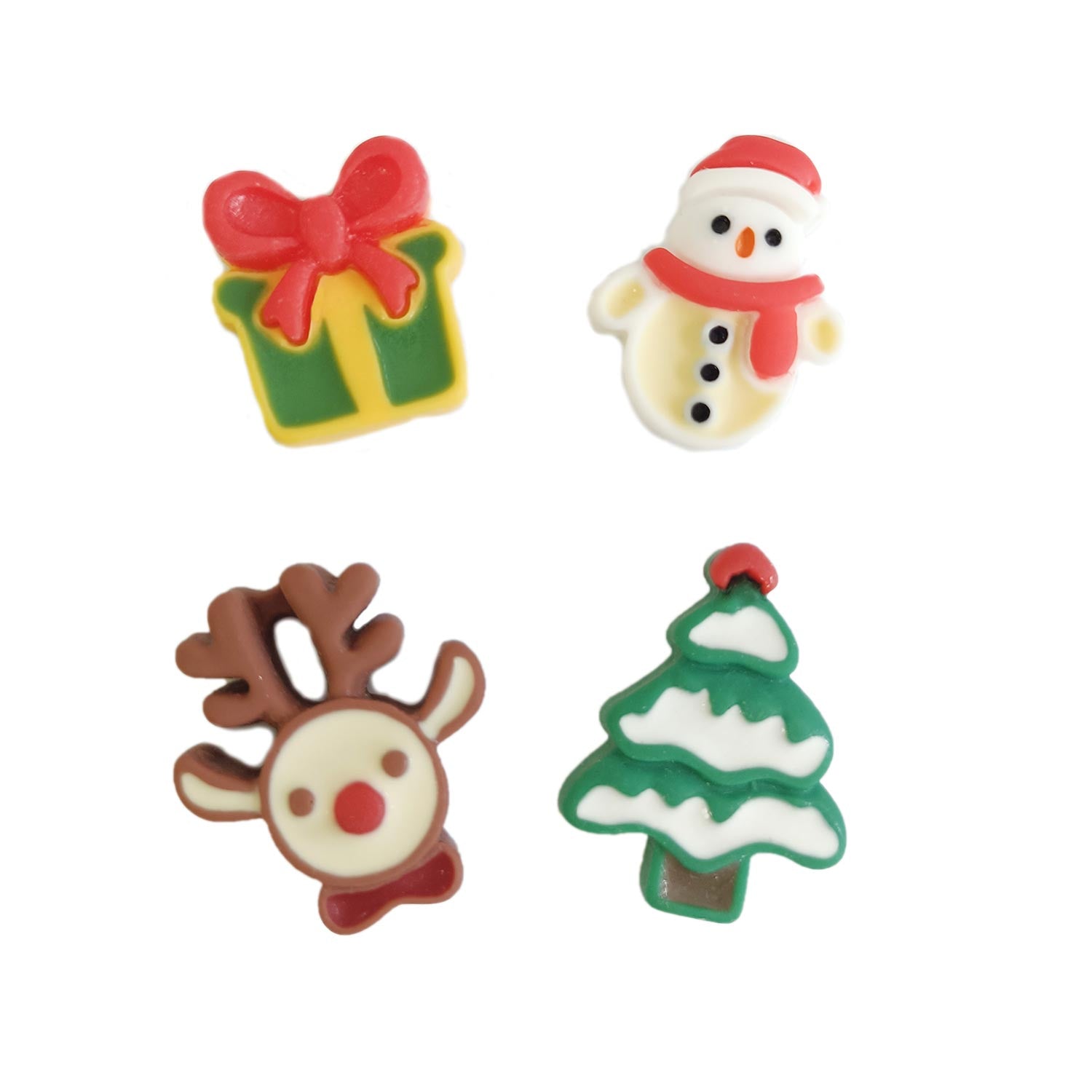 FIGURINES DE NOËL EN PLASTIQUE 2D 2.5CM - 3CM