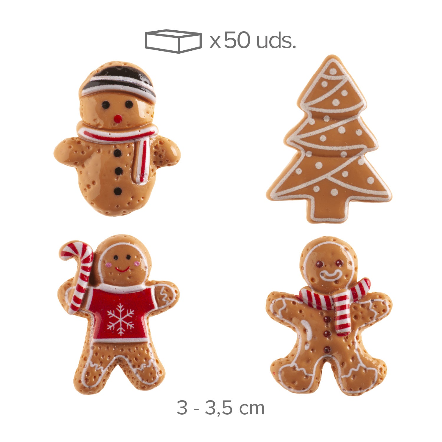 FIGURAS ROSCON 2D SURT.GINGERBREAD 3-3.5CM