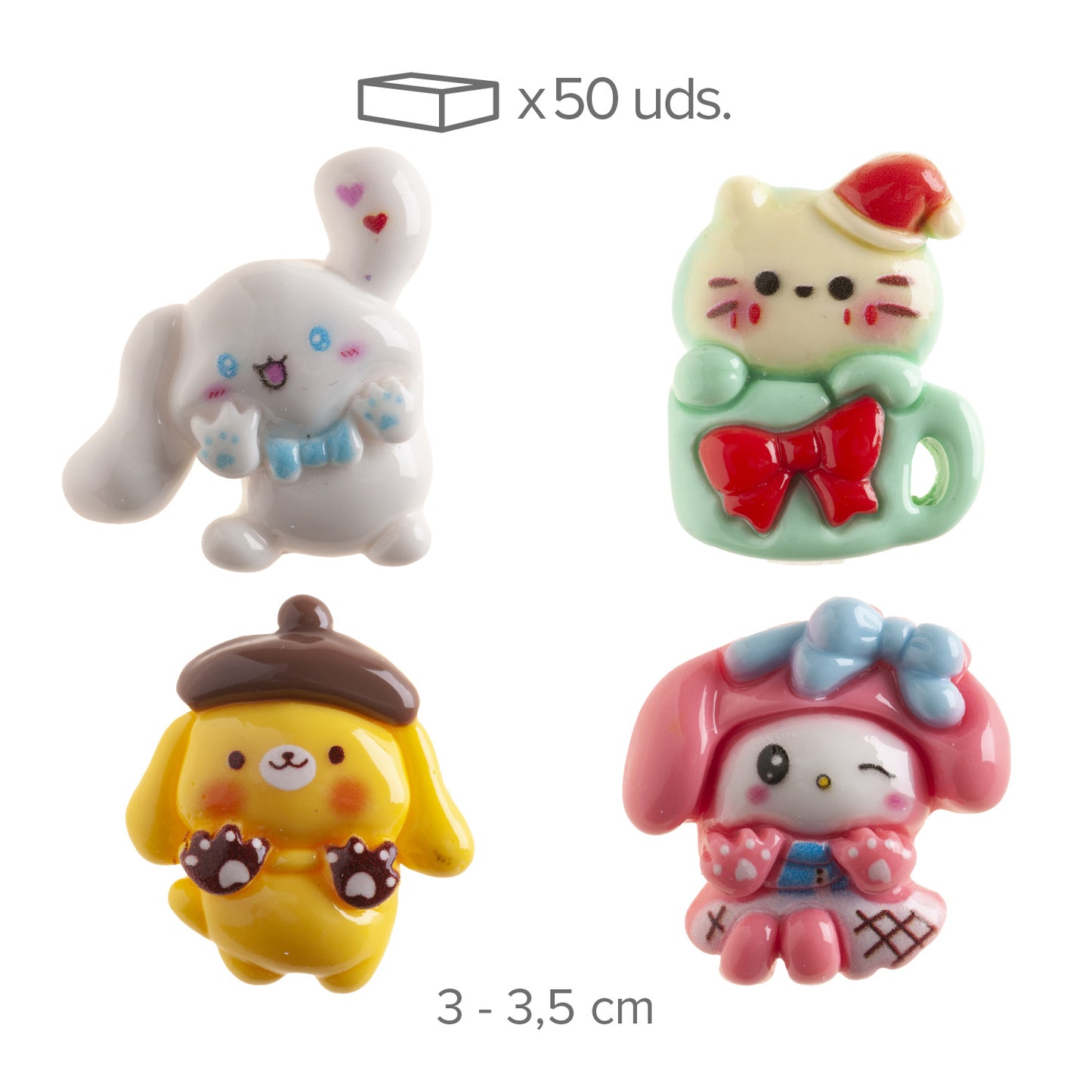 FIGURAS ROSCÓN 2D SURT. PELUCHES 2D 3-3.5CM