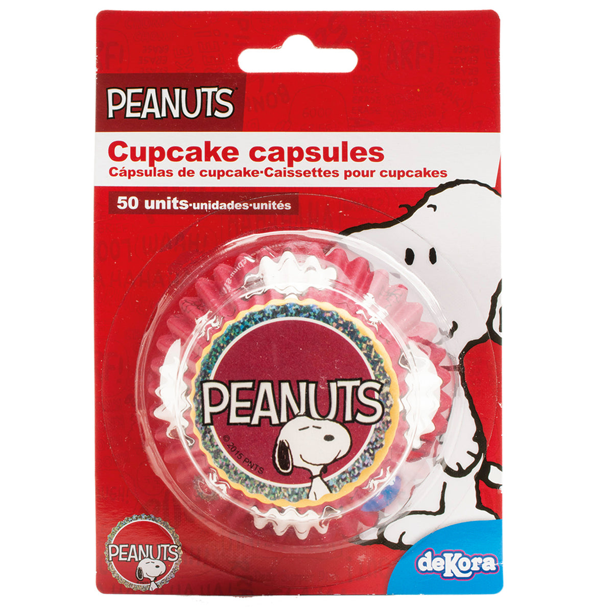 BLISTER 50 CÁPSULAS CUPCAKE SNOOPY Ø 5 CM x H 3 CM