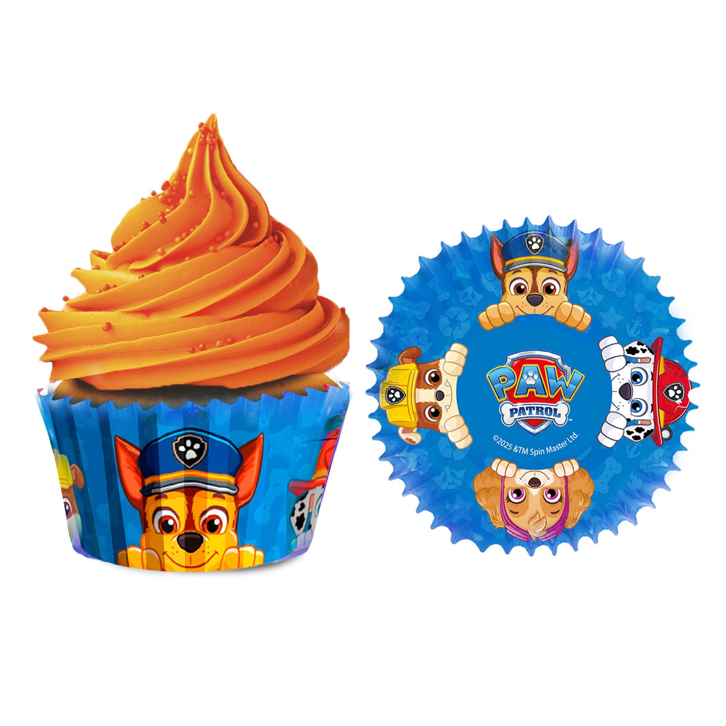 BLISTER 25 CÁPSULAS CUPCAKE PATRULLA CANINA Ø 5CM H 3 CM