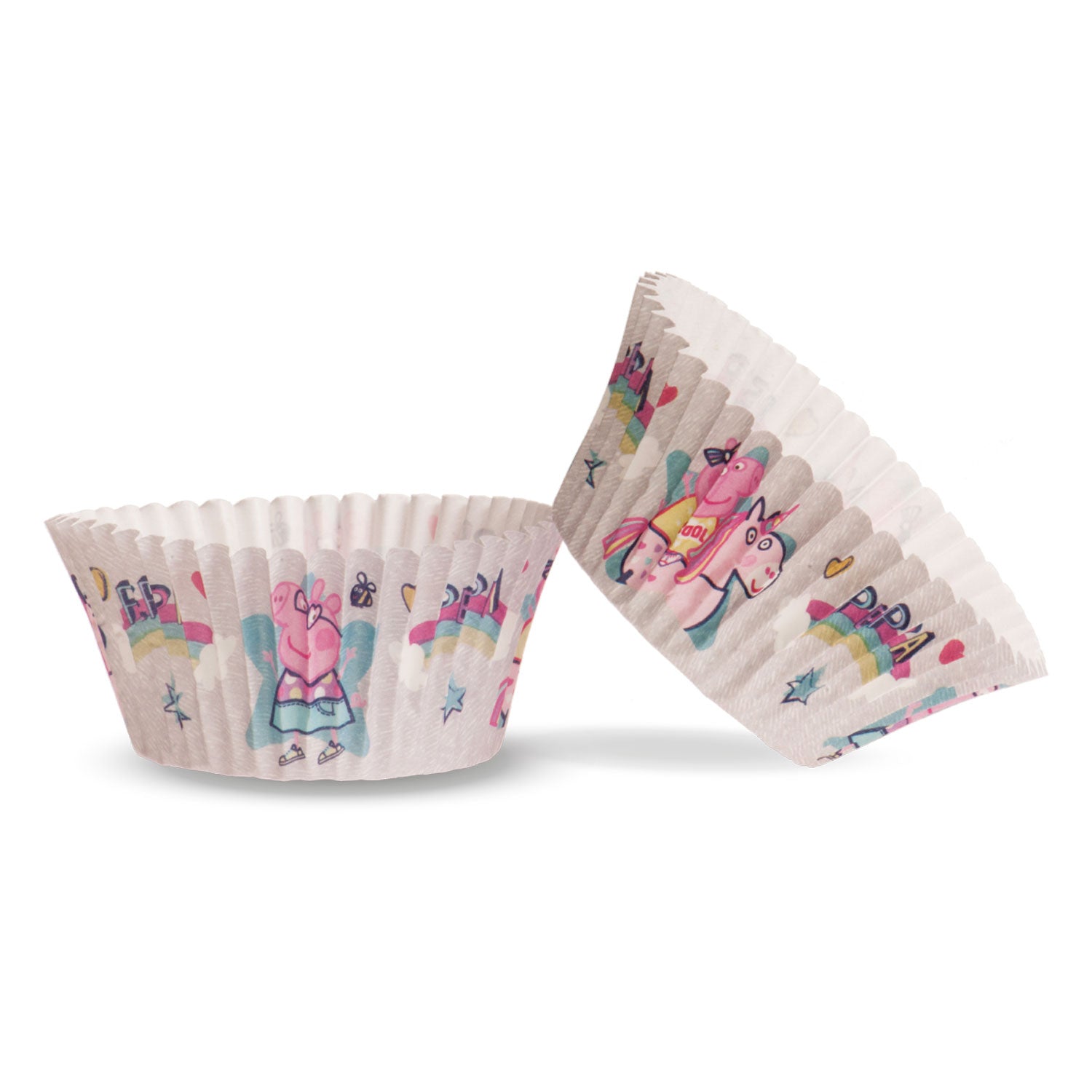 8 BLISTERS 25 FORMAS PAPEL CUPCAKE PEPPA PIG Ø 5 CM x H 3 CM