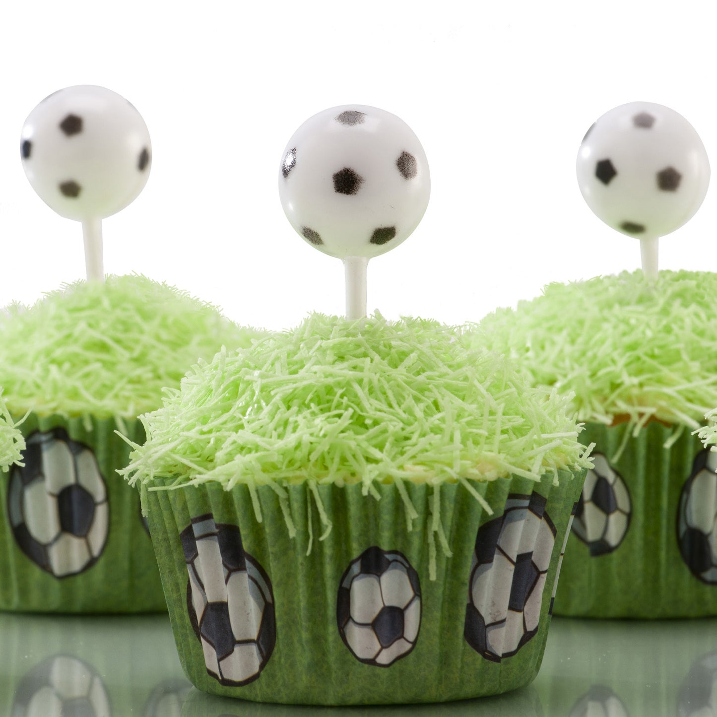 BLISTER 25 CÁPSULAS CUPCAKES FÚTBOL Ø 5CM H 3CM