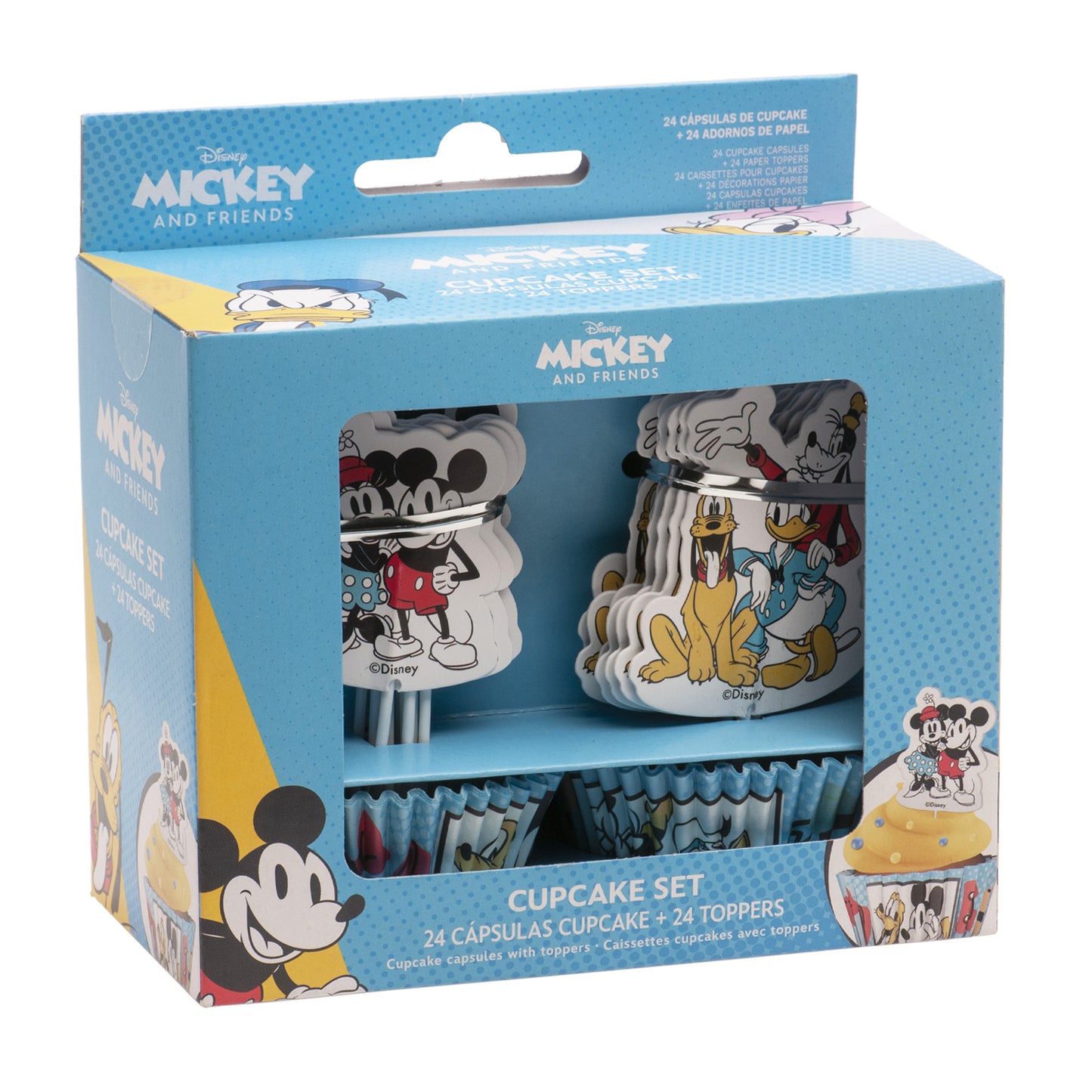 KIT DECO CUPCAKE CAPSULES WITH TOPPPERS MICKEY AND FRIENDS