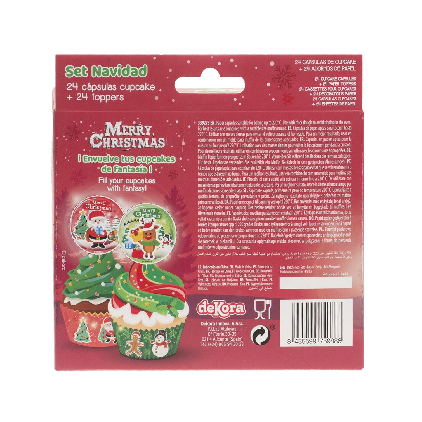 KIT DECORACIÓN CÁPSULAS Y TOPPERS NAVIDAD