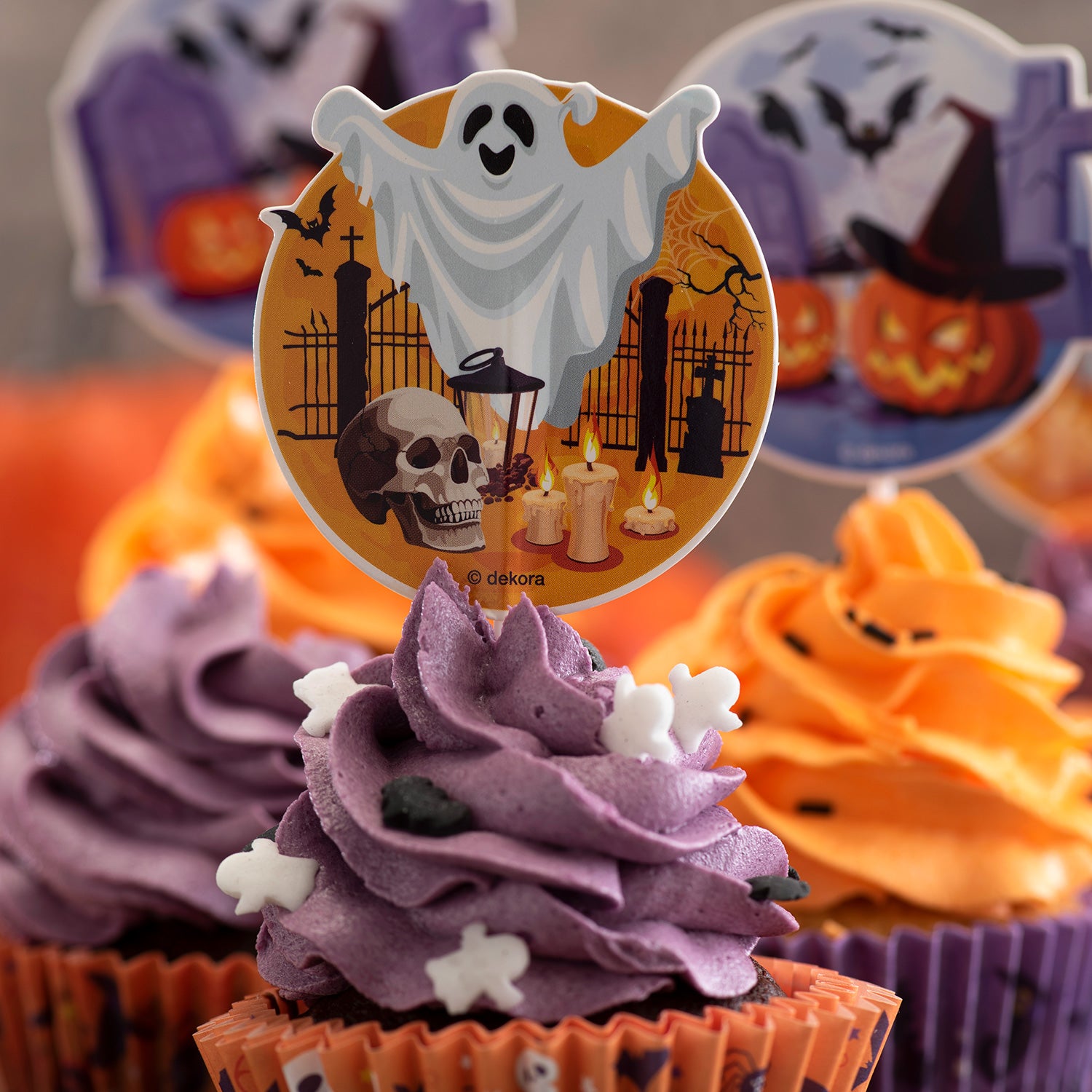 KIT DECO HALLOWEEN CUPCAKE AND TOPPERS