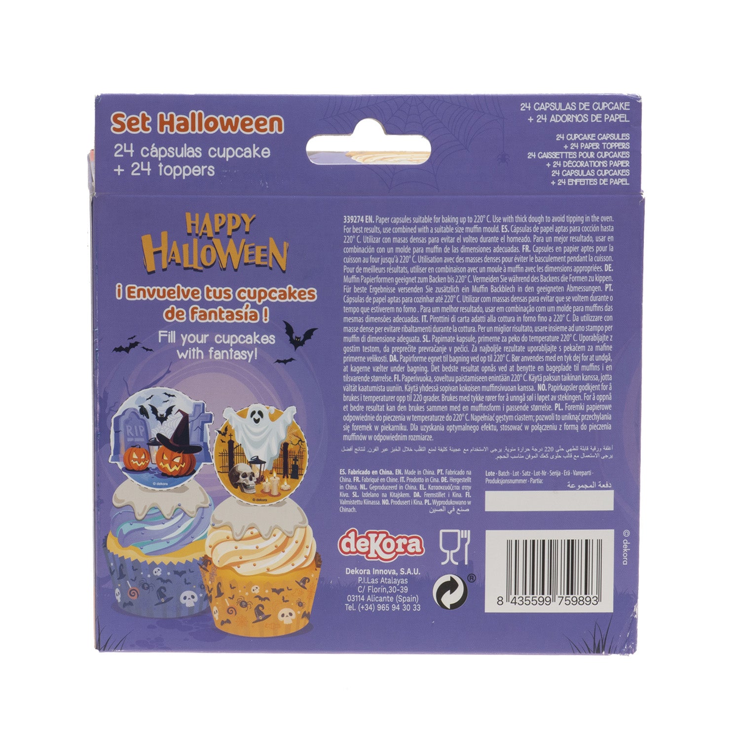 KIT DECORAZIONE CAPSULE E TOPPERS HALLOWEEN