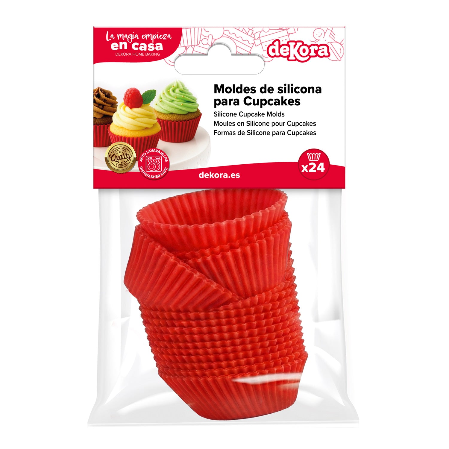 BLISTER 24 CAPSULAS CUPCAKE SILICONA Ø 4,5CM H 3CM- DKHB