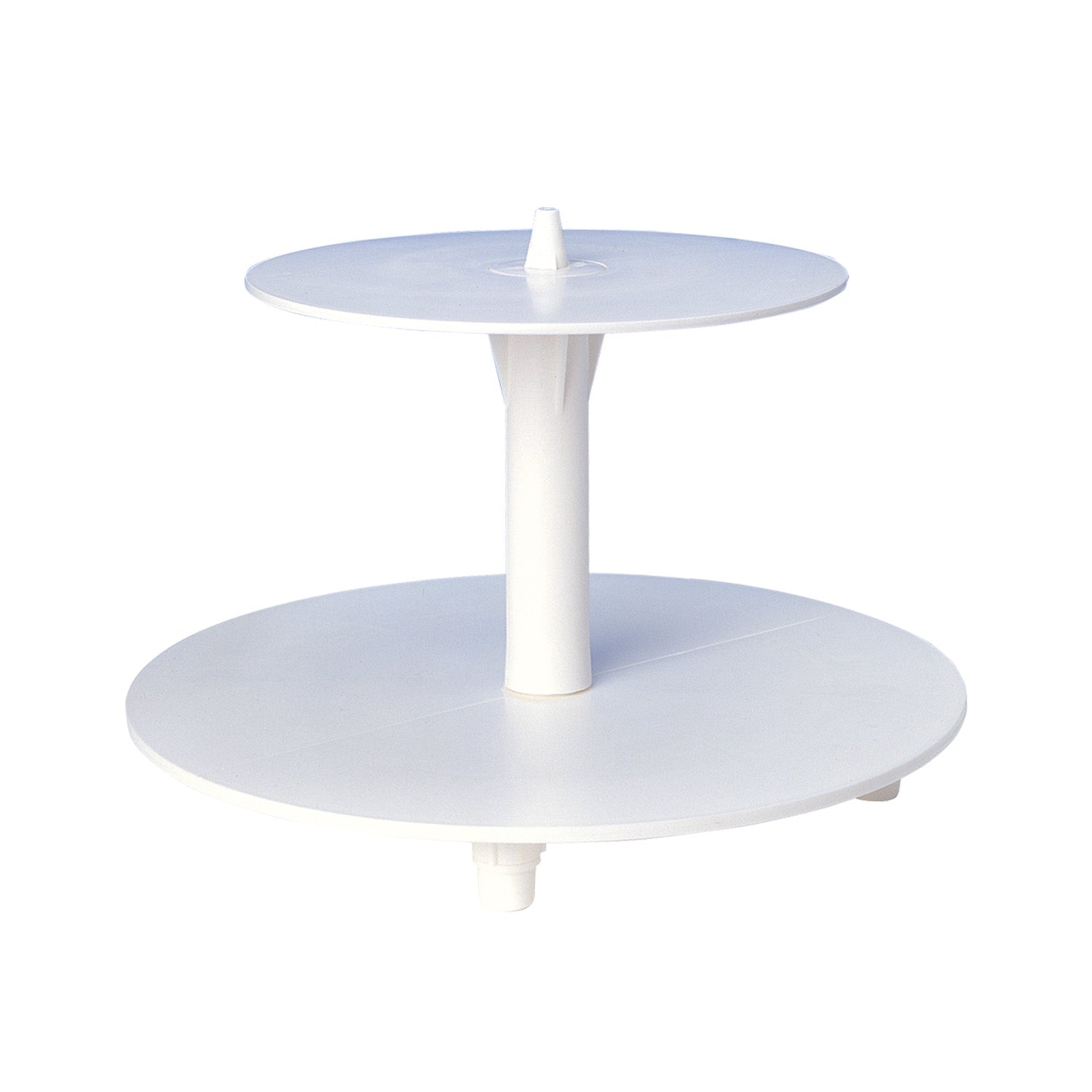 SOPORTE DE PLÁSTICO 2 PISOS PARA TARTAS Ø 35CM-25CM