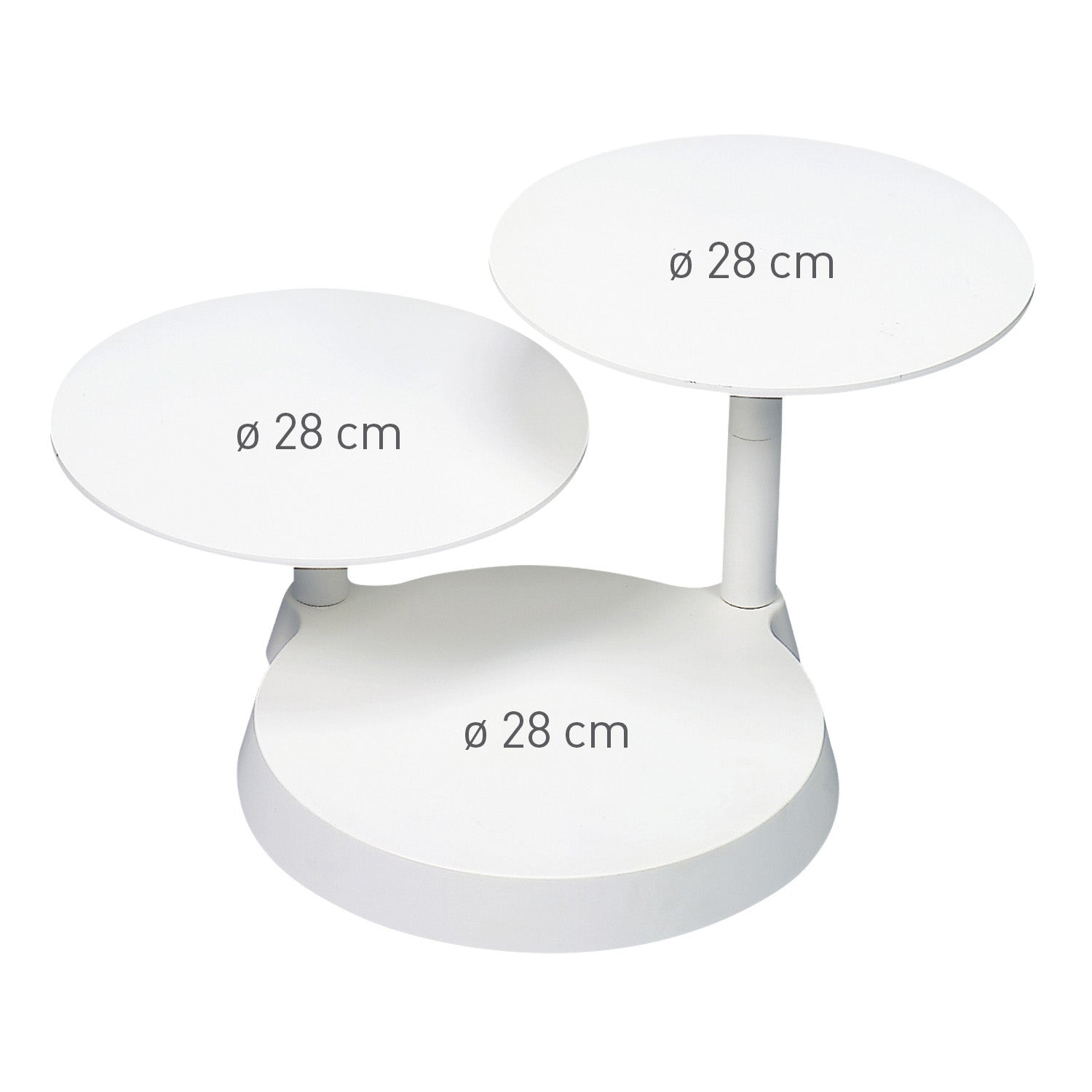 STAND IN PLASTICA A ISOLA 3 TORTE H 24CM Ø 28CM