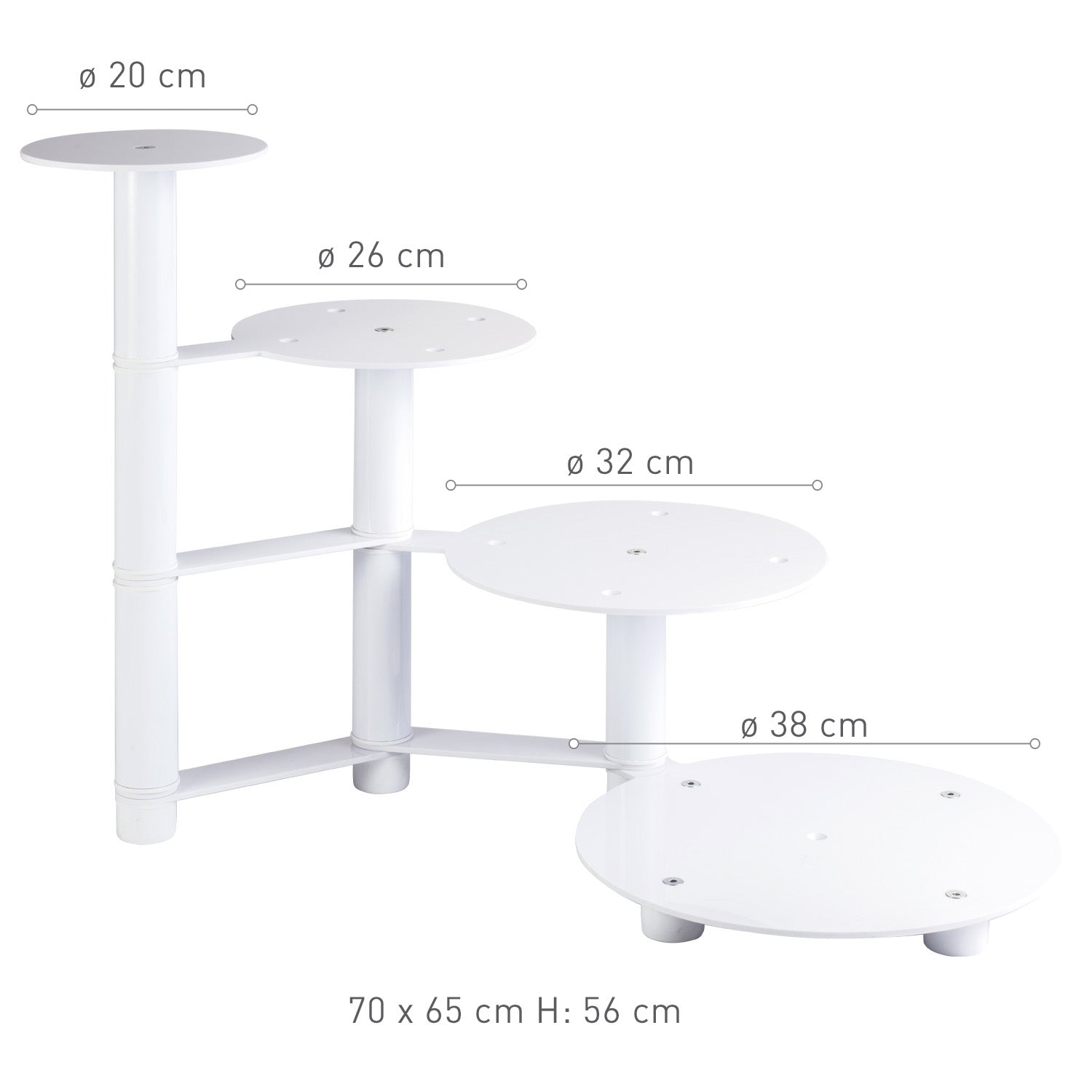 SOPORTE MODULAR PARA TARTAS DE 4 PLATOS Ø 38-32-26-20CM
