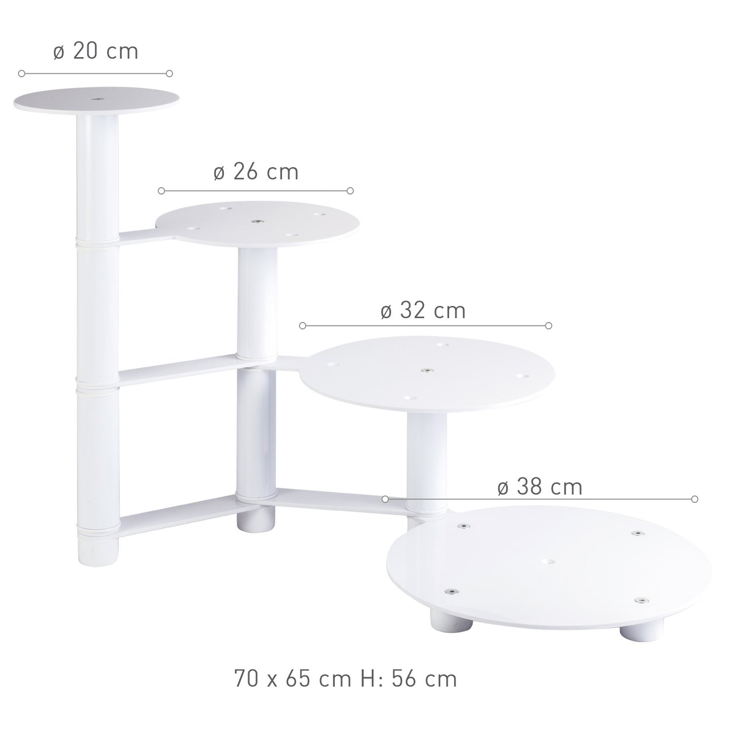 SOPORTE MODULAR PARA TARTAS DE 4 PLATOS Ø 38-32-26-20CM