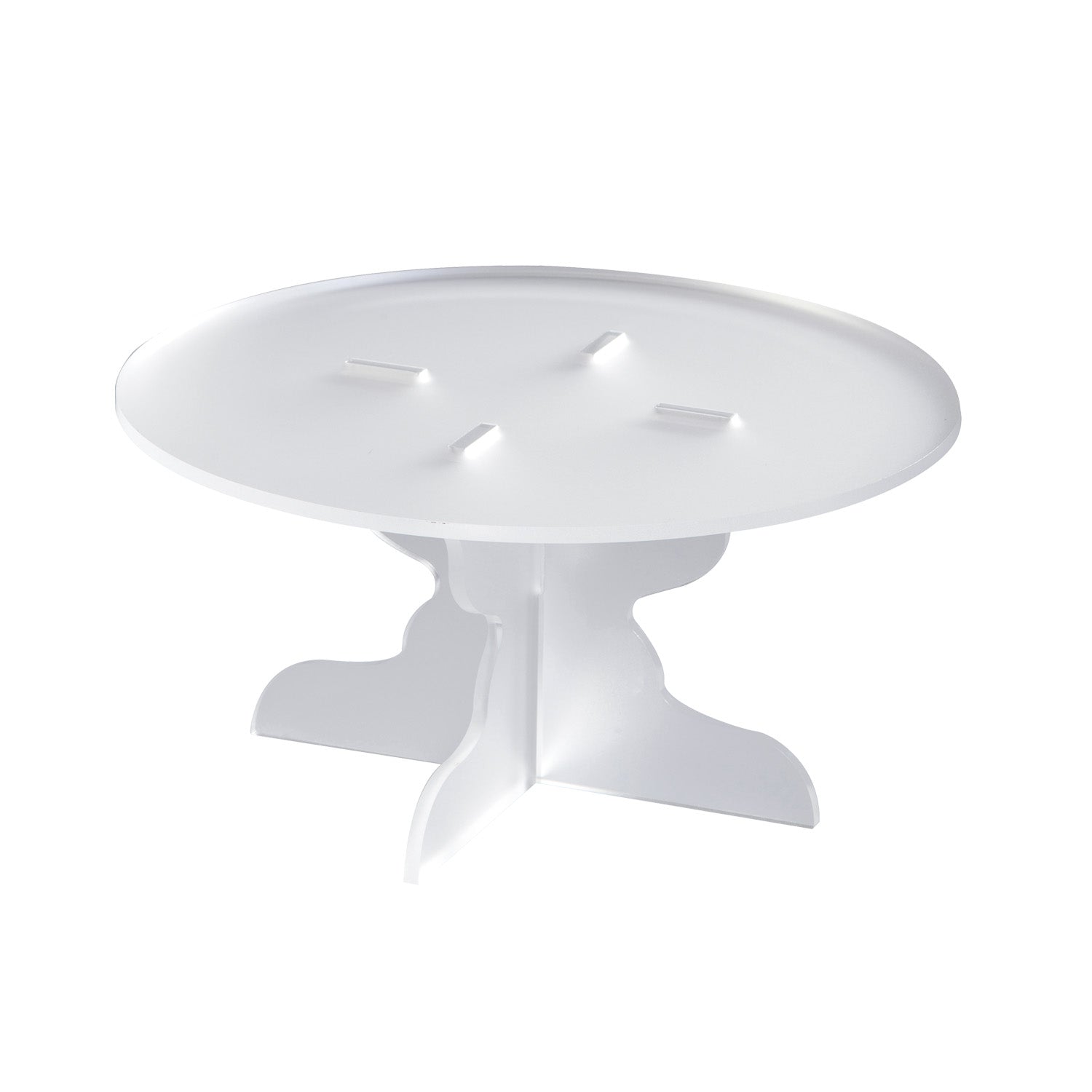 MINI WHITE PLEXIGLAS CAKE STAND Ø 210MM H 103MM