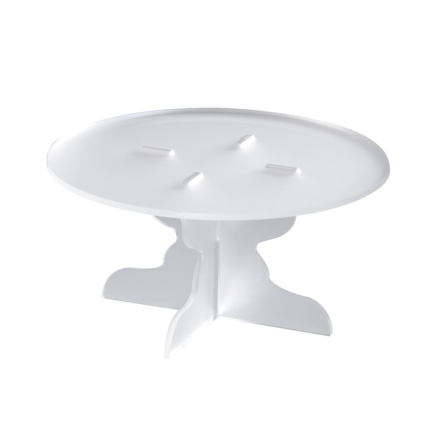 MINI WHITE PLEXIGLAS CAKE STAND Ø 210MM H 103MM