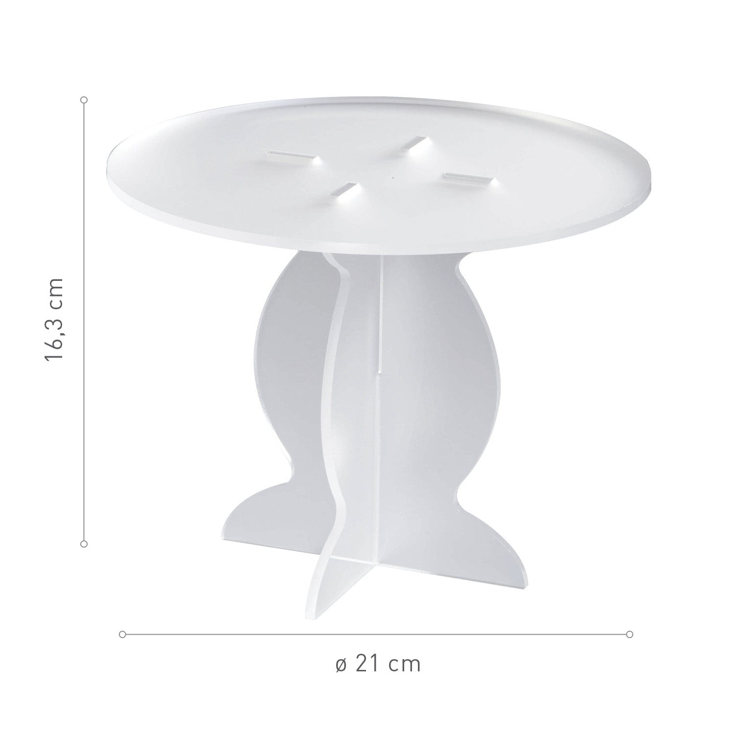 MINI ALZATA NERA PLEXIGLAS Ø 210MM H 163MM