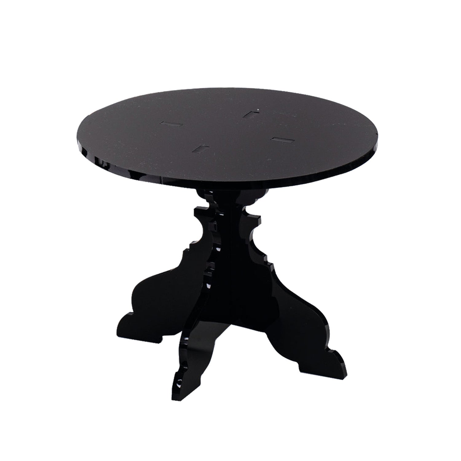 SOPORTE PLEXIGLAS BARROCO NEGRO  Ø 26CM H 21CM