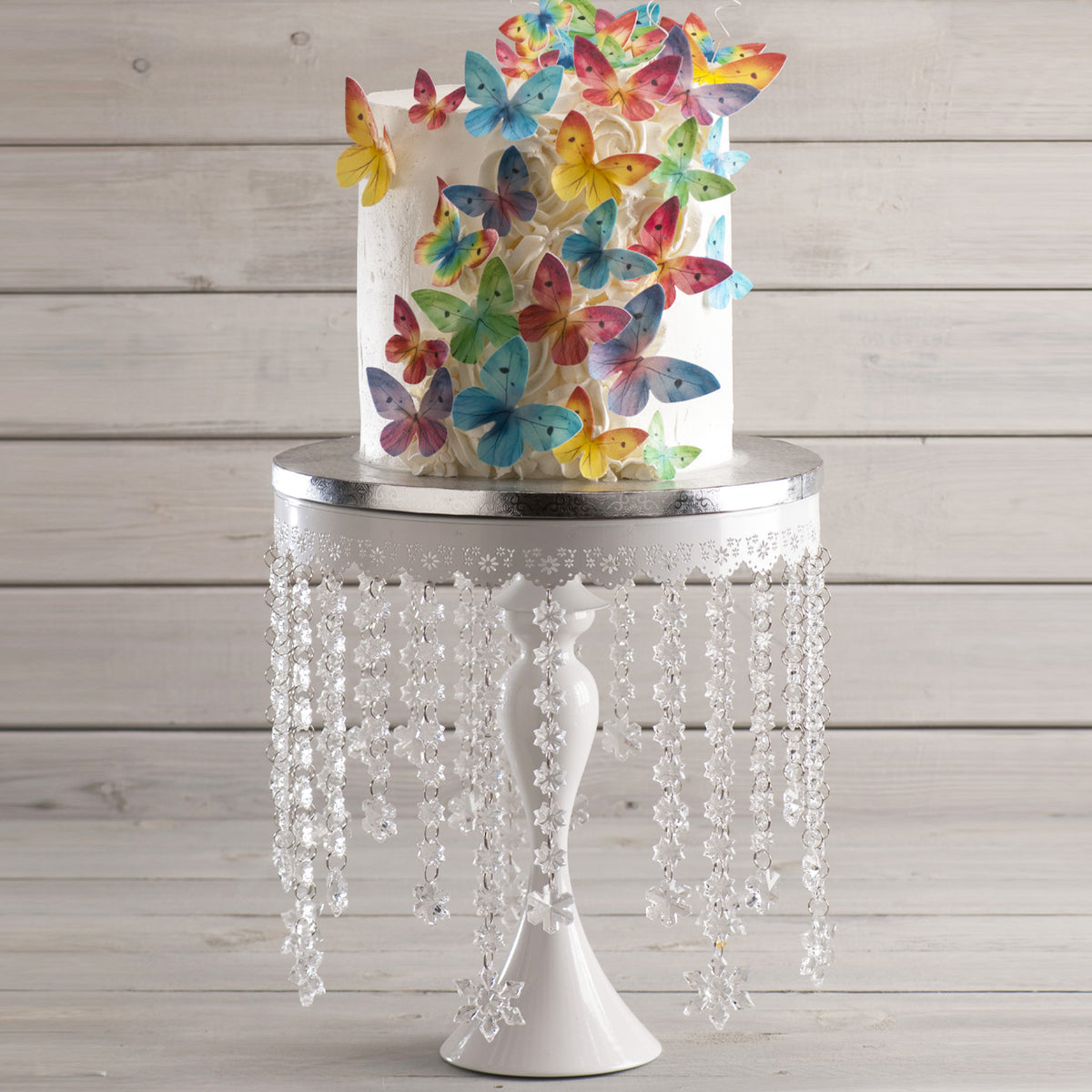 SUPORTE REDONDO COM DIAMANTES 30 CM