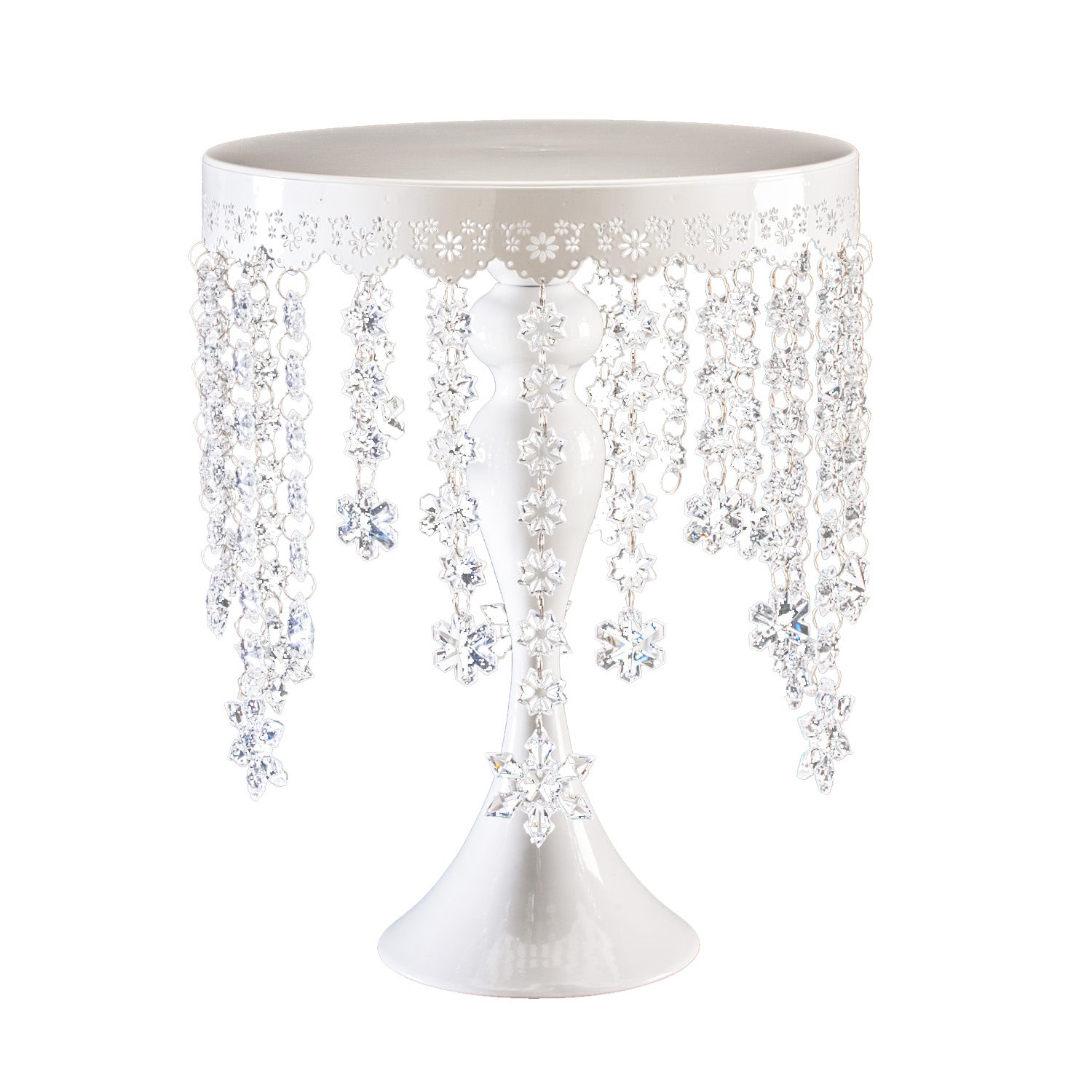 SOPORTE TARTA REDONDO CON DIAMANTES 25 CM