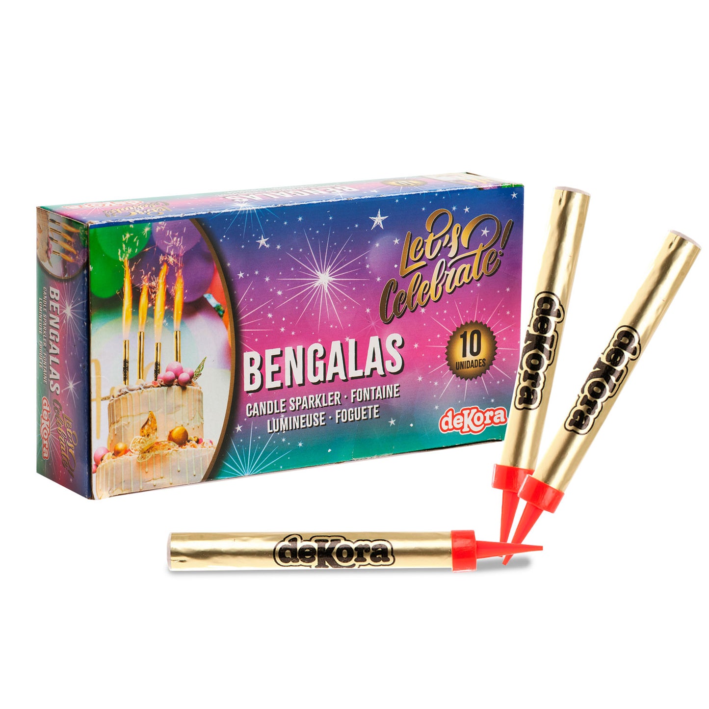 CAJA DE 10 FUENTES LUMINOSAS 12CM