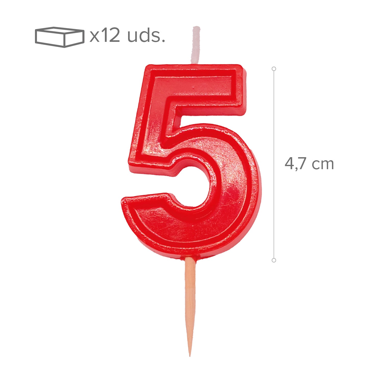 12 CANDELINE NUMERO 5 HELVET
