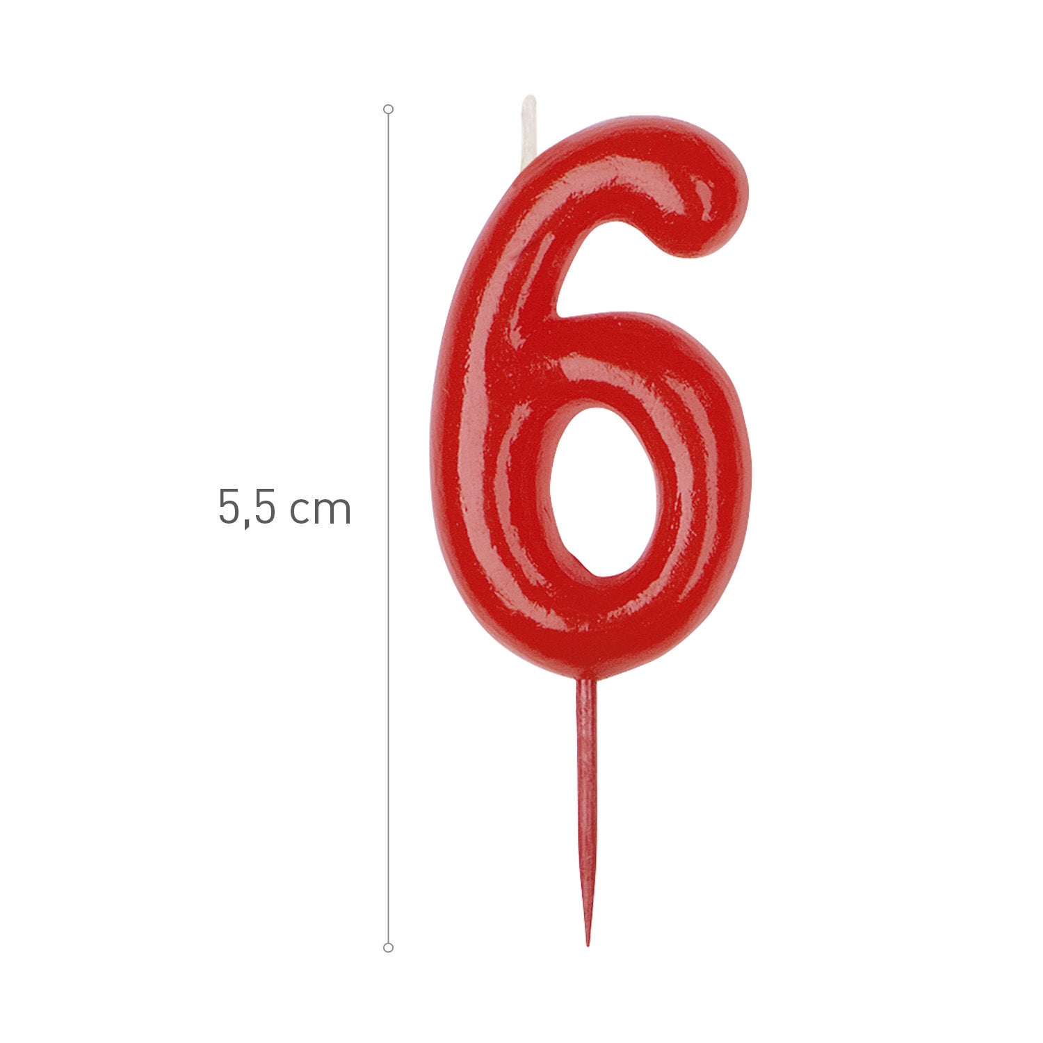 COMIC BIRTHDAY CANDLE Nº6 (5,5X3CM)