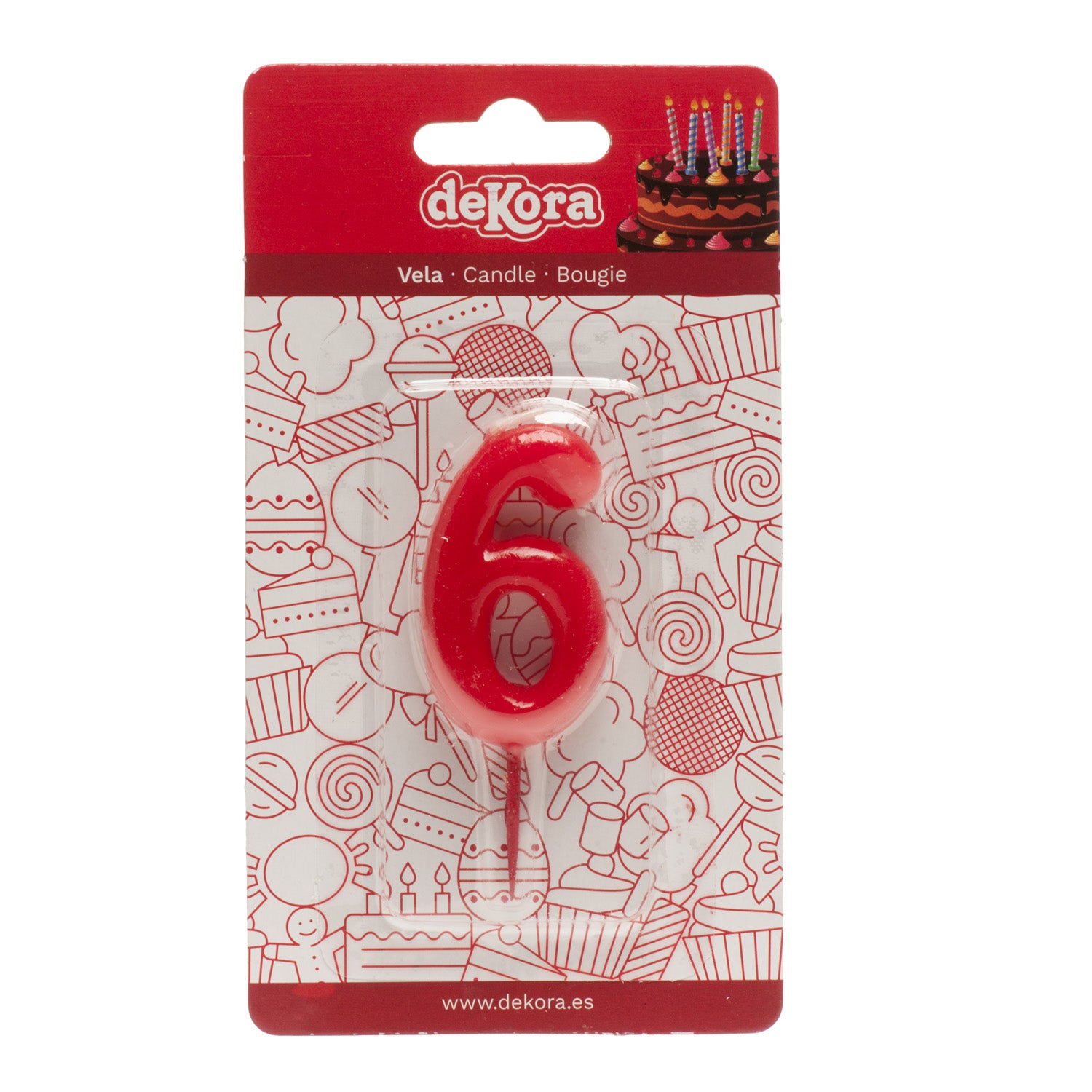 COMIC BIRTHDAY CANDLE Nº6 (5,5X3CM)
