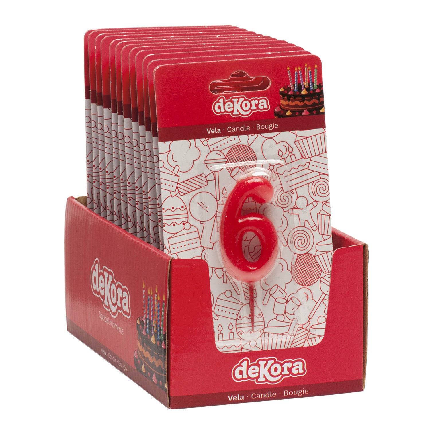 COMIC BIRTHDAY CANDLE Nº6 (5,5X3CM)