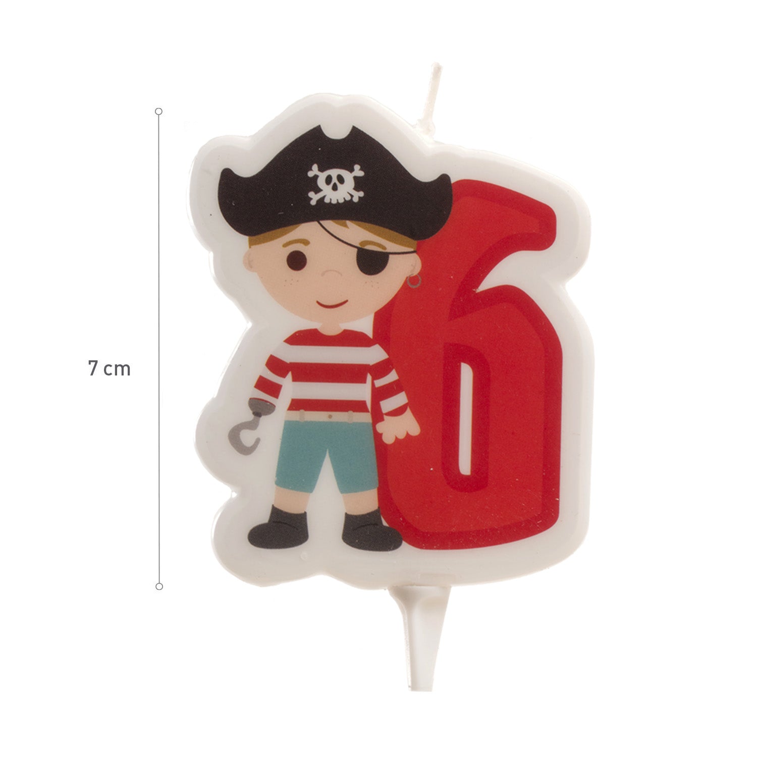 ESPOSITORE 12 CANDELINE 2D PIRATI Nº6-7CM
