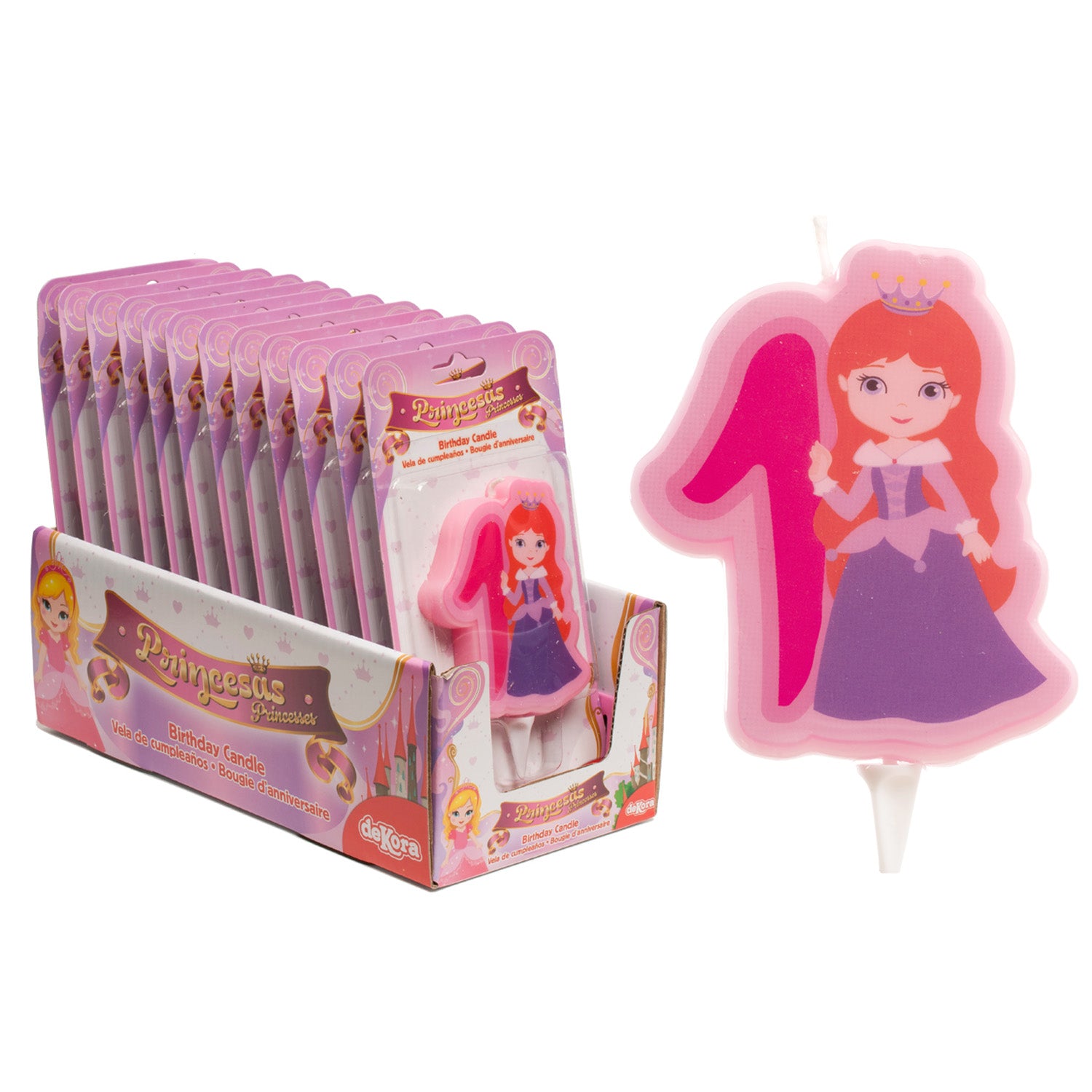 EXPOSITOR 12 VELAS 2D PRINCESA Nº 1-7 CM
