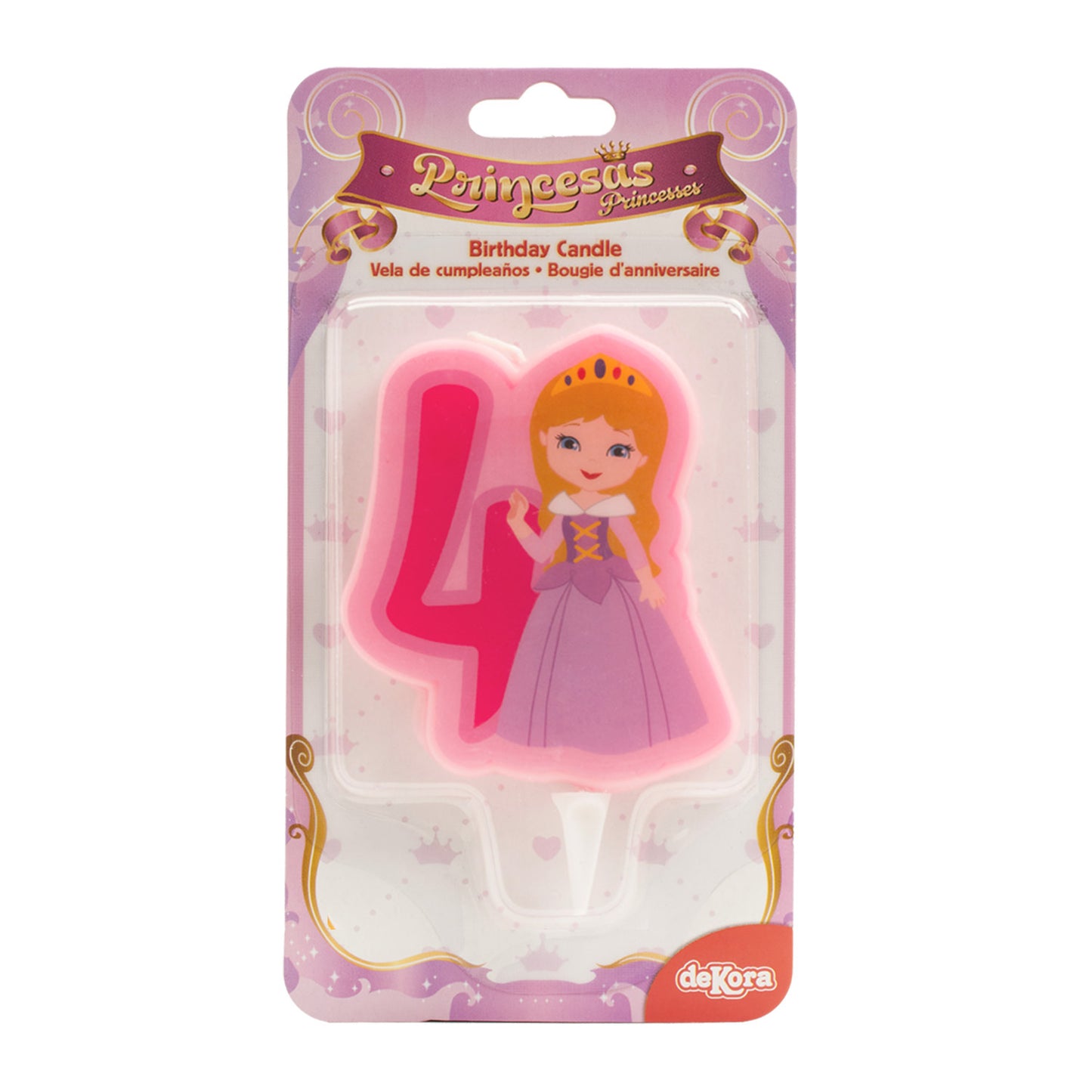 DISPLAY 12 CANDLES PRINCESS Nº4-7CM.