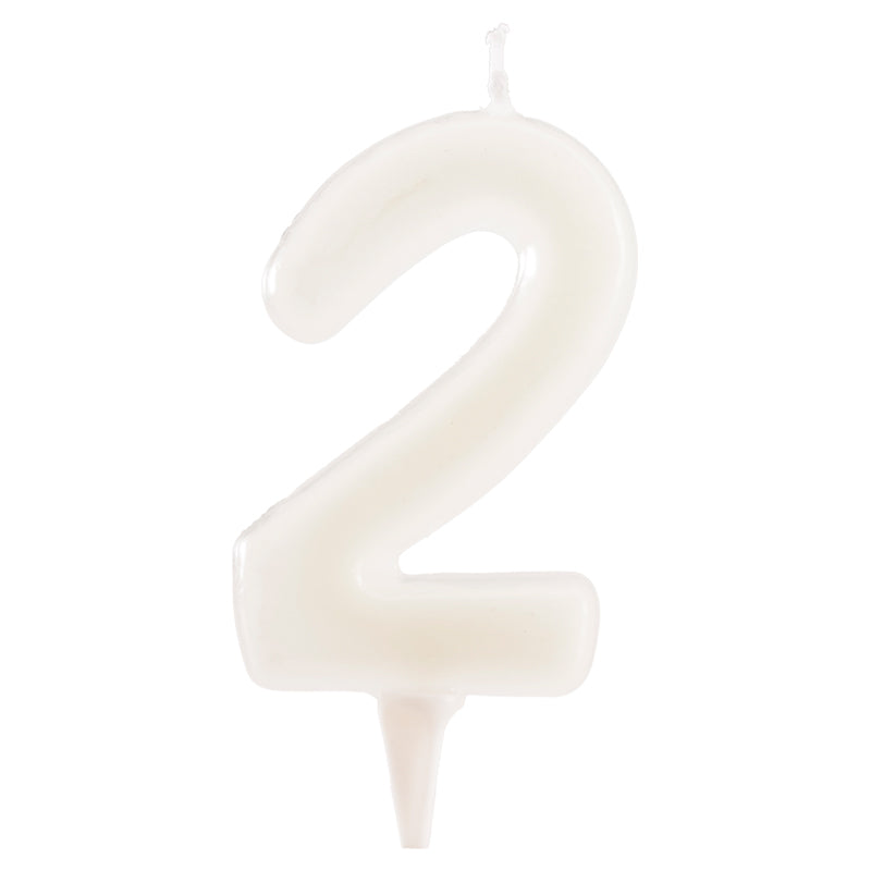 DISPLAY 12 FLUOR BOUGIES CHIFFRE 2 6CM