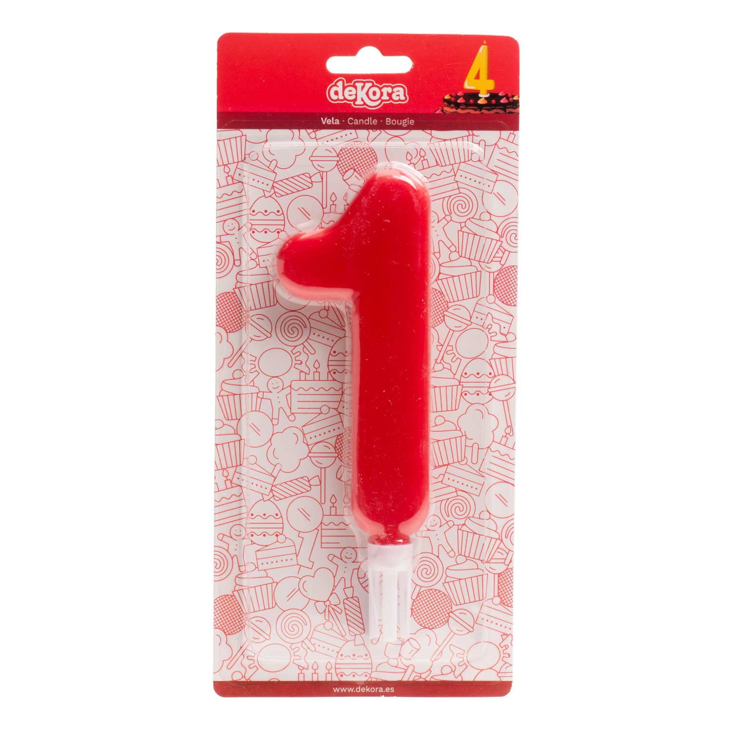 ESPOSITORE 6 CANDELINE GIGANTI Nº1 -15CM