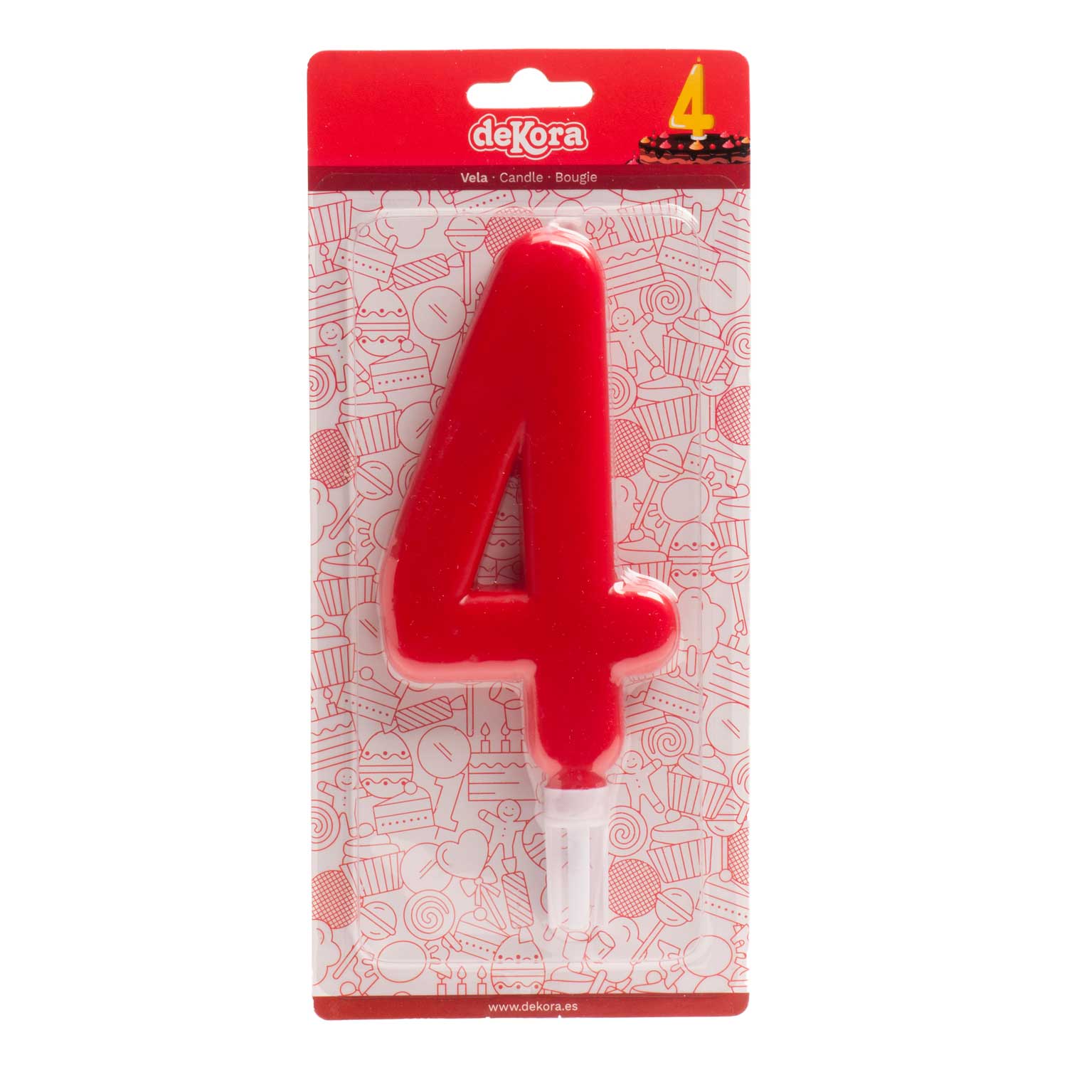 ESPOSITORE 6 CANDELINE GIGANTI Nº4 -15CM