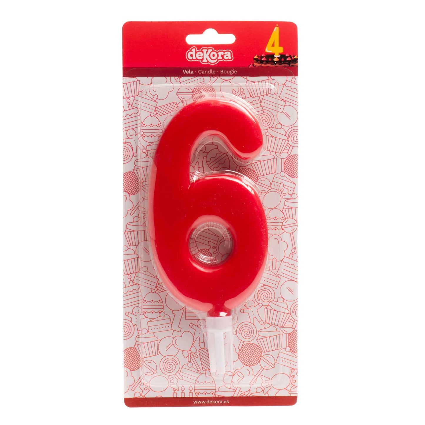 ESPOSITORE 6 CANDELINE GIGANTI Nº6 -15CM