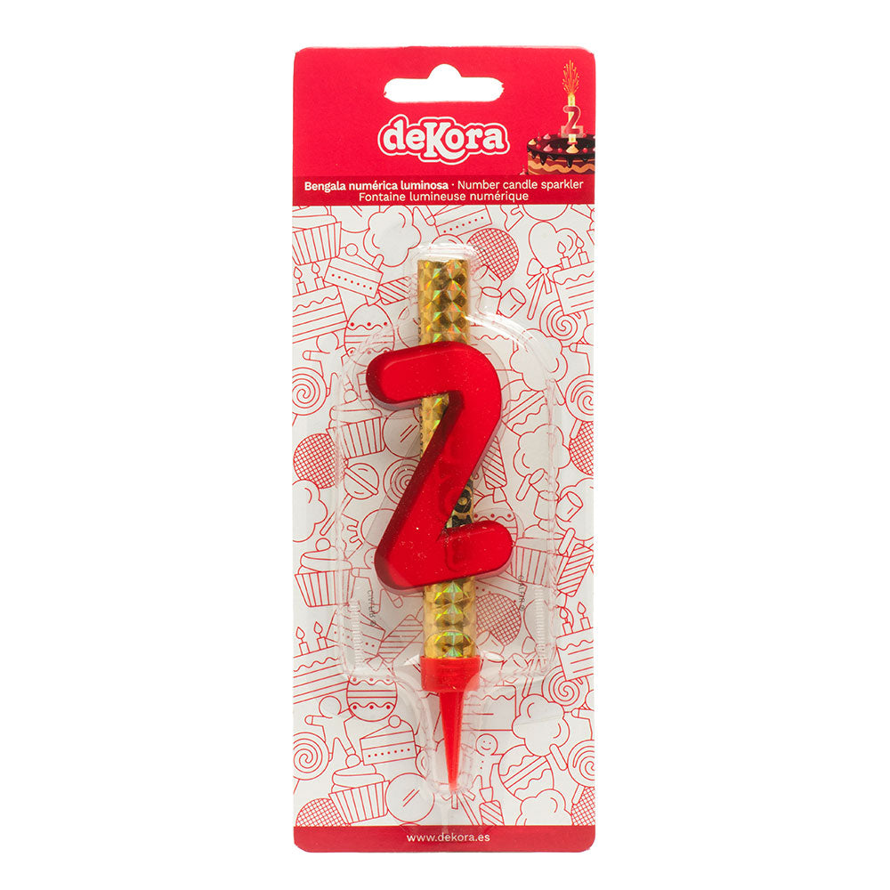 DISPLAY 12 CANDLE SPARKLER NUMBER 2 12 CM
