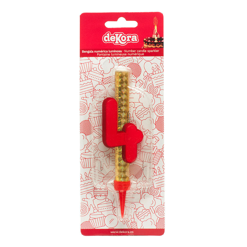 DISPLAY 12 CANDLE SPARKLER NUMBER 4 12 CM
