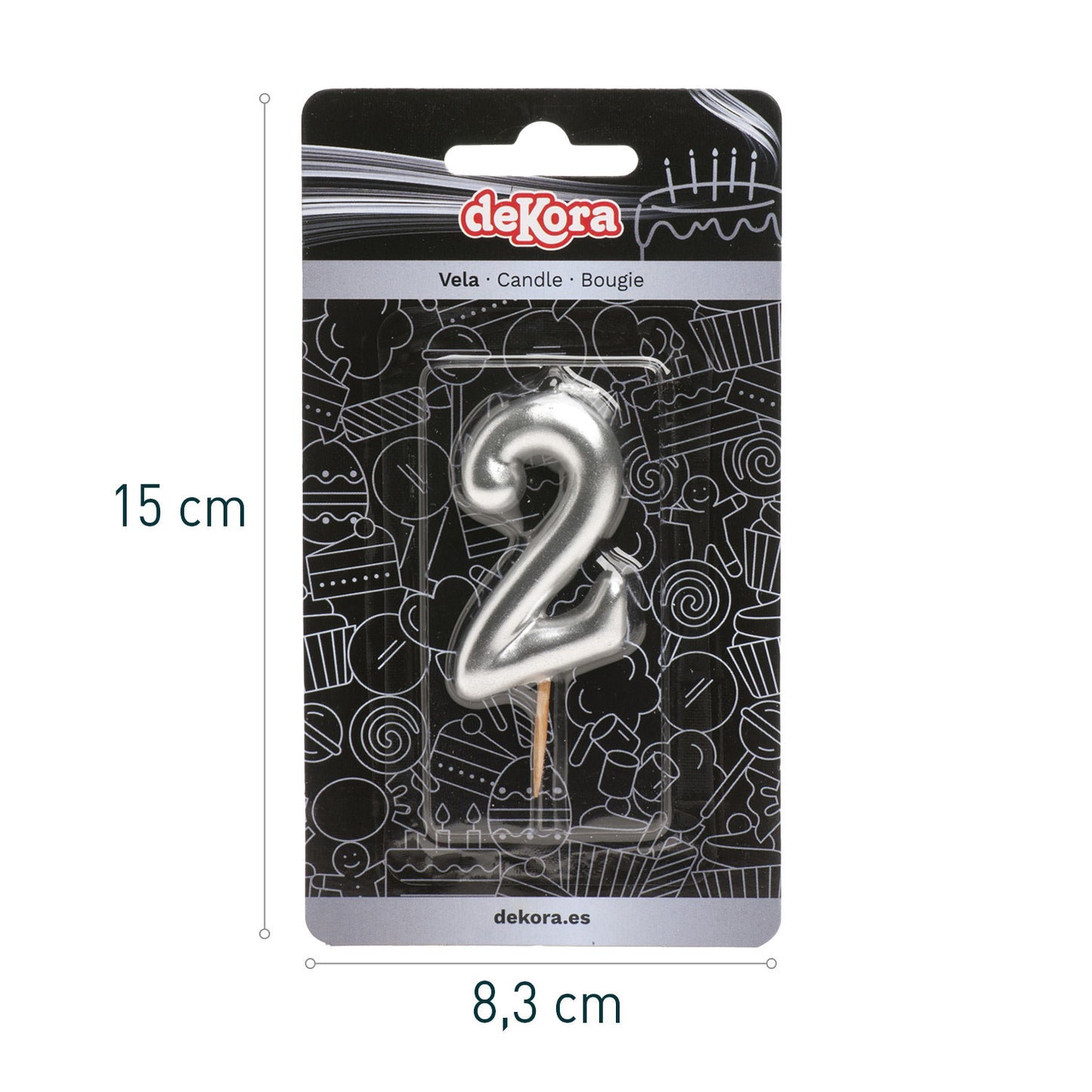 VELA ANIVERSÁRIO COMIC PRATA | Nº2