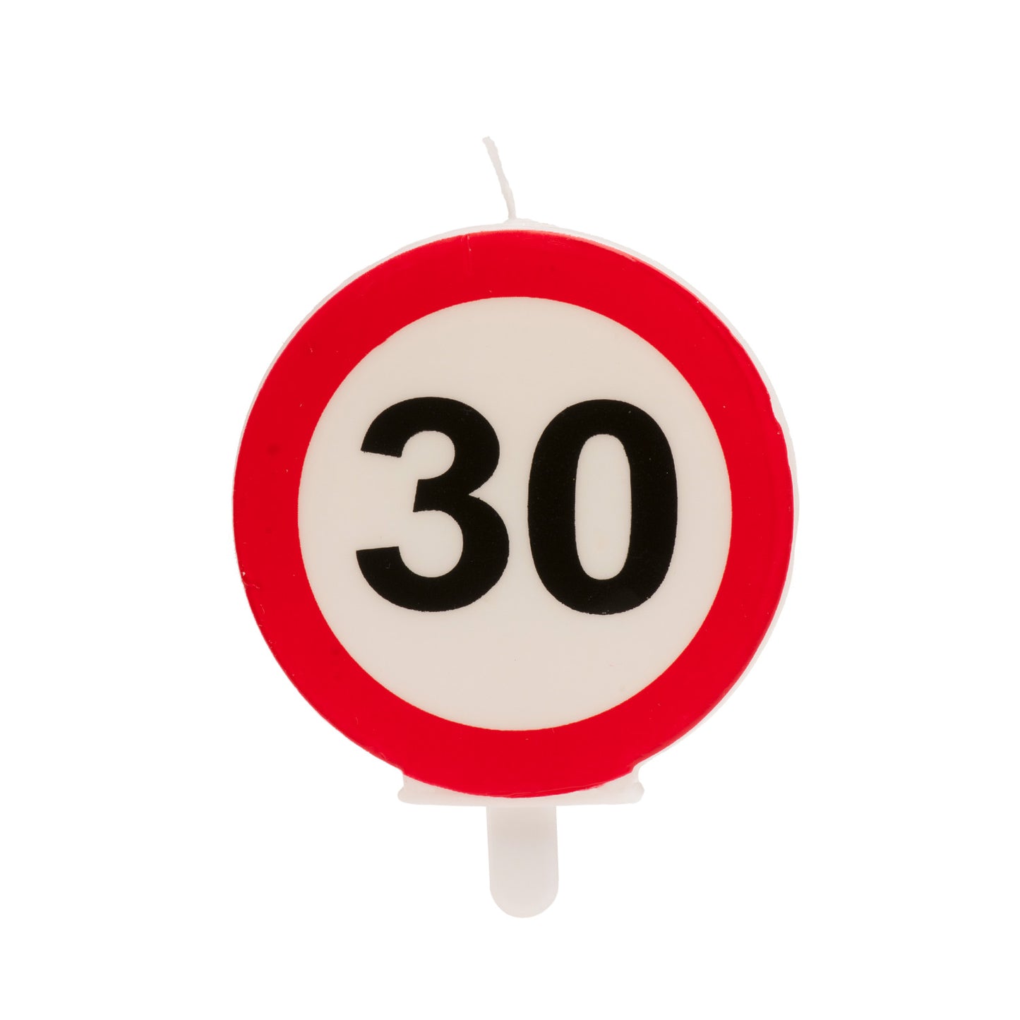CANDELA 30 COMPLEANNO SEGNALE VIETATO 6,3CM