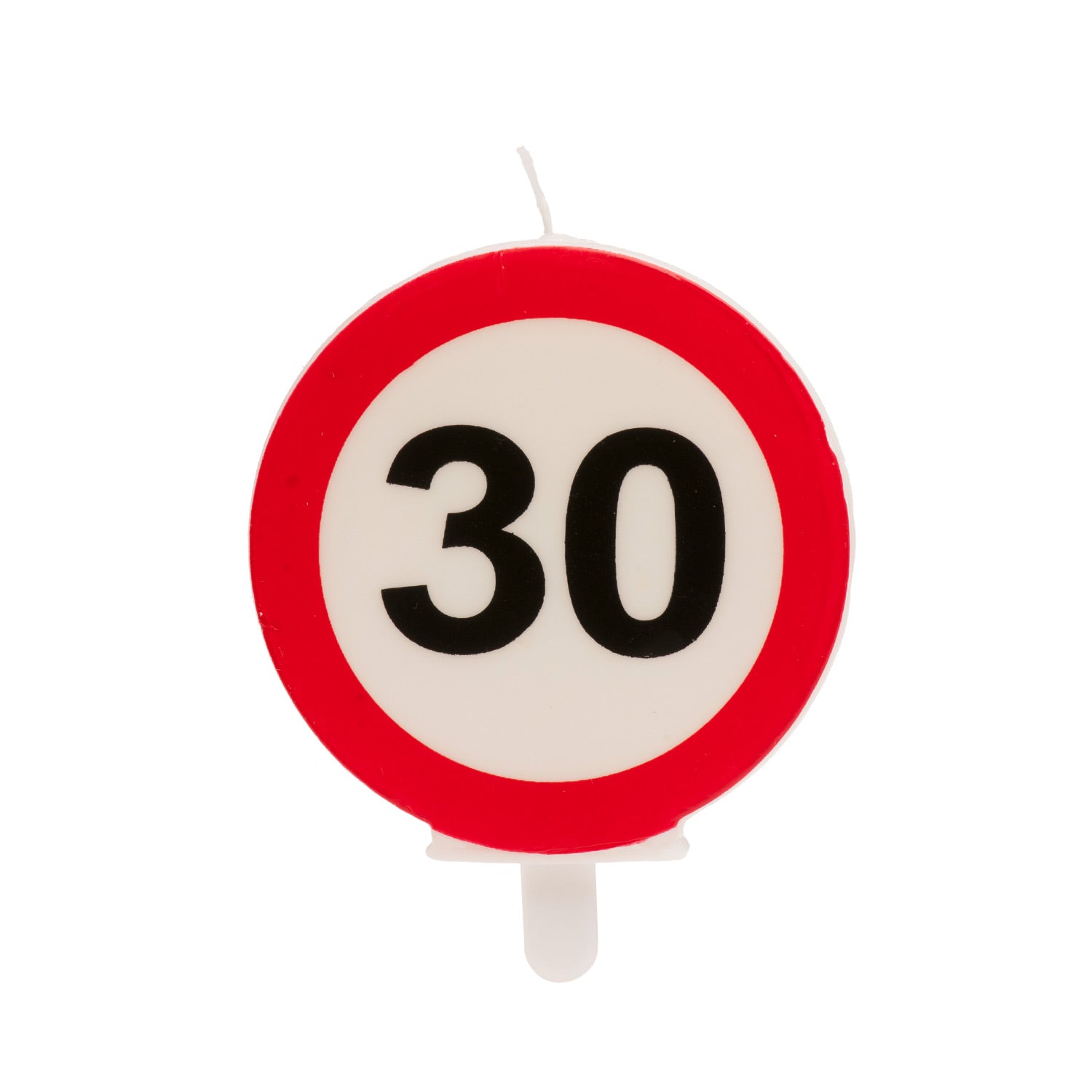 CANDELA 30 COMPLEANNO SEGNALE VIETATO 6,3CM