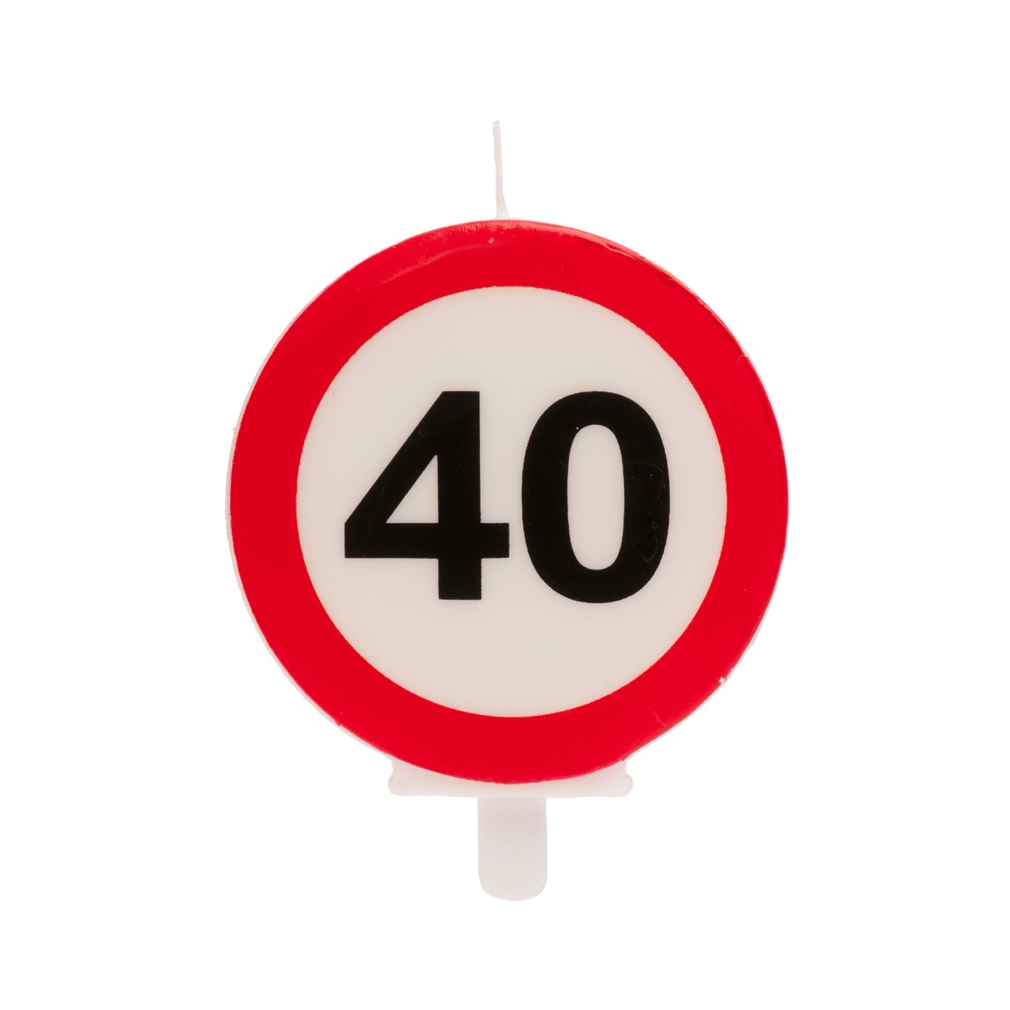VELA 40 CUMPLEAÑOS SEÑAL PROHIBIDO 6,3CM