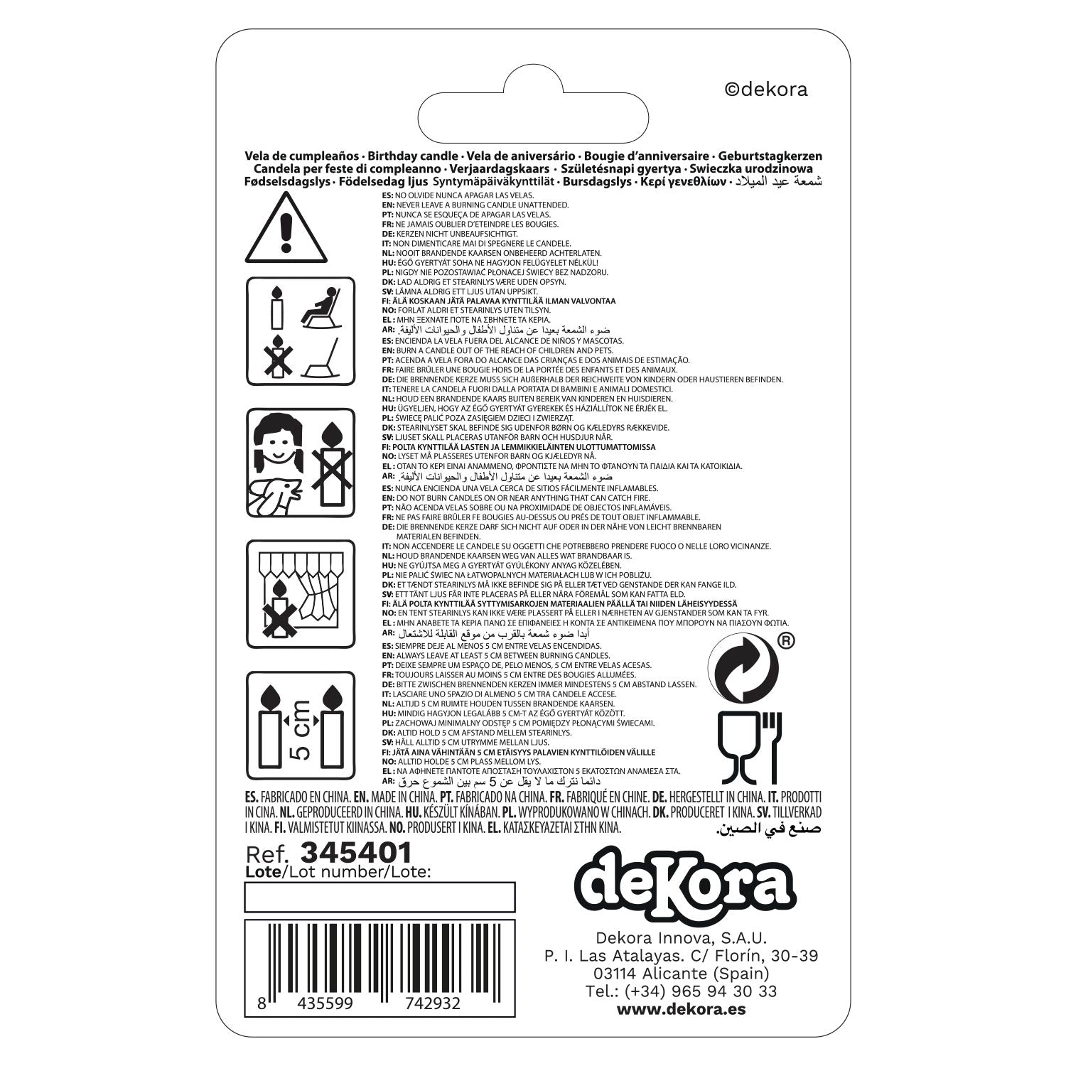 VELA 50 CUMPLEAÑOS SEÑAL PROHIBIDO 6,3CM