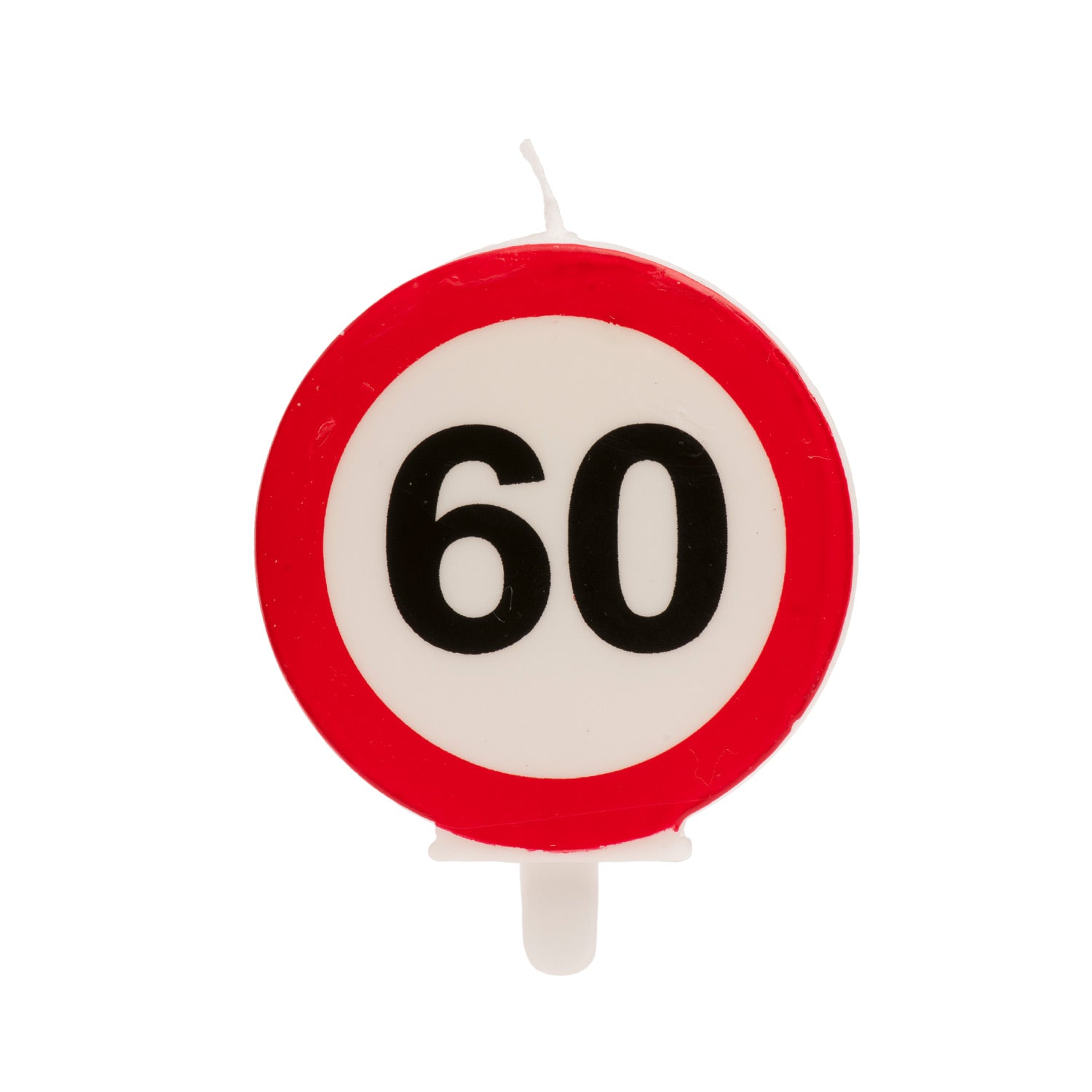 VELA 60 CUMPLEAÑOS SEÑAL PROHIBIDO 6,3CM