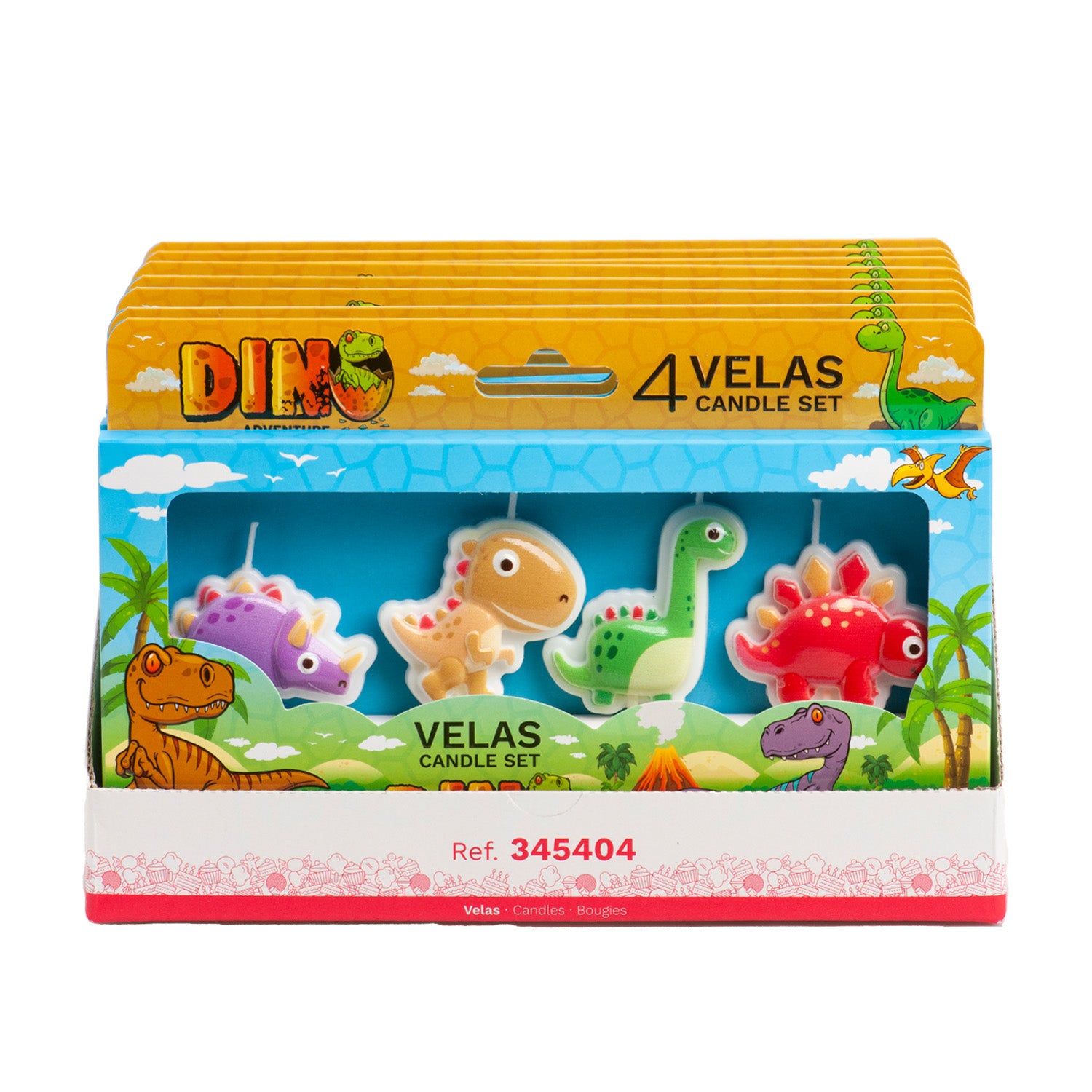 VELAS CUMPLEAÑOS DINOSAURIOS 4UD