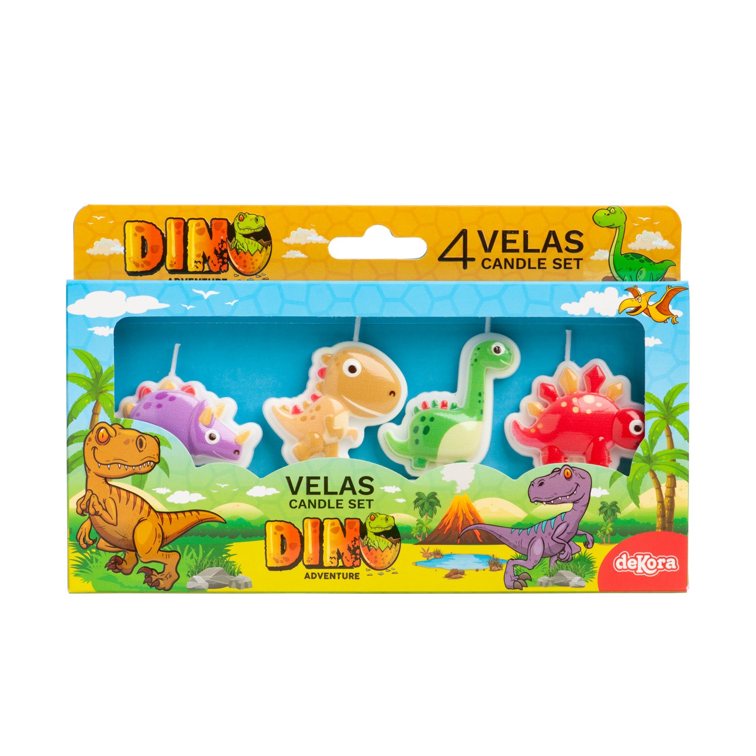 VELAS CUMPLEAÑOS DINOSAURIOS 4UD
