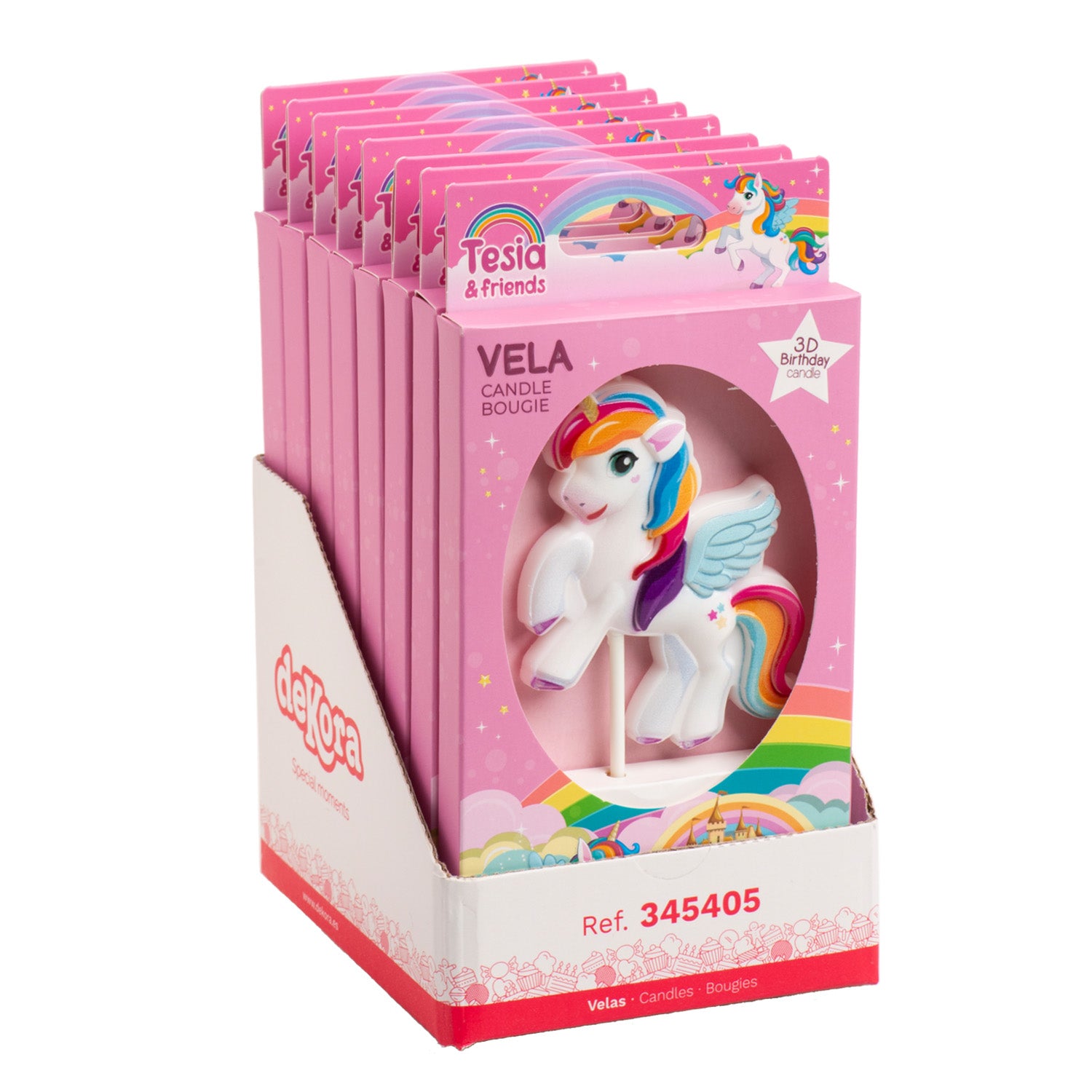 VELA DE ANIVERSÁRIO DE UNICÓRNIO 8X6.2CM