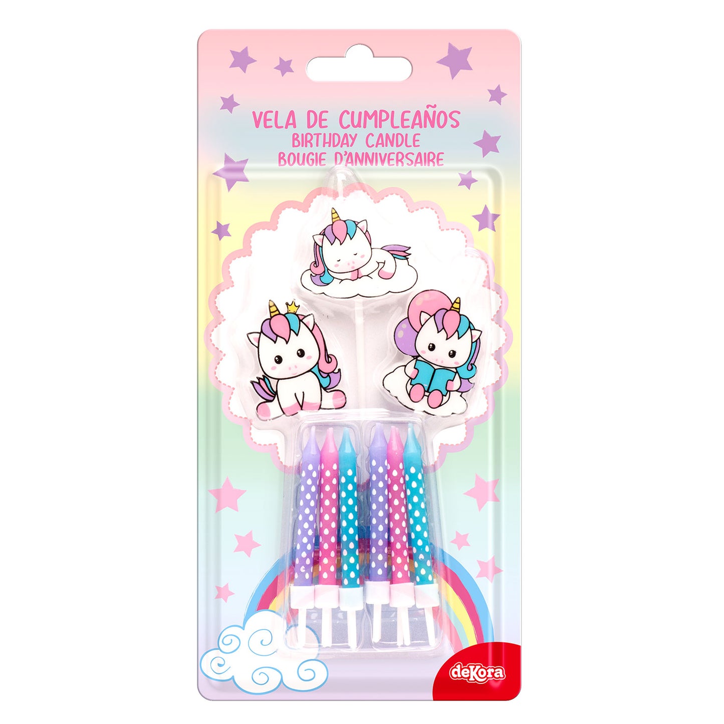 UNICORN MIX BIRTHDAY CANDLES