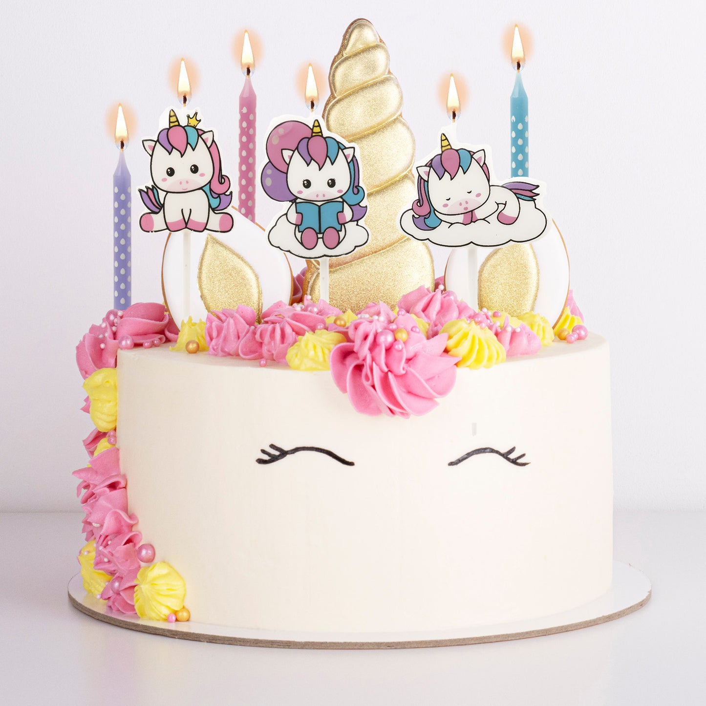 MIX CANDELE COMPLEANNO UNICORNO