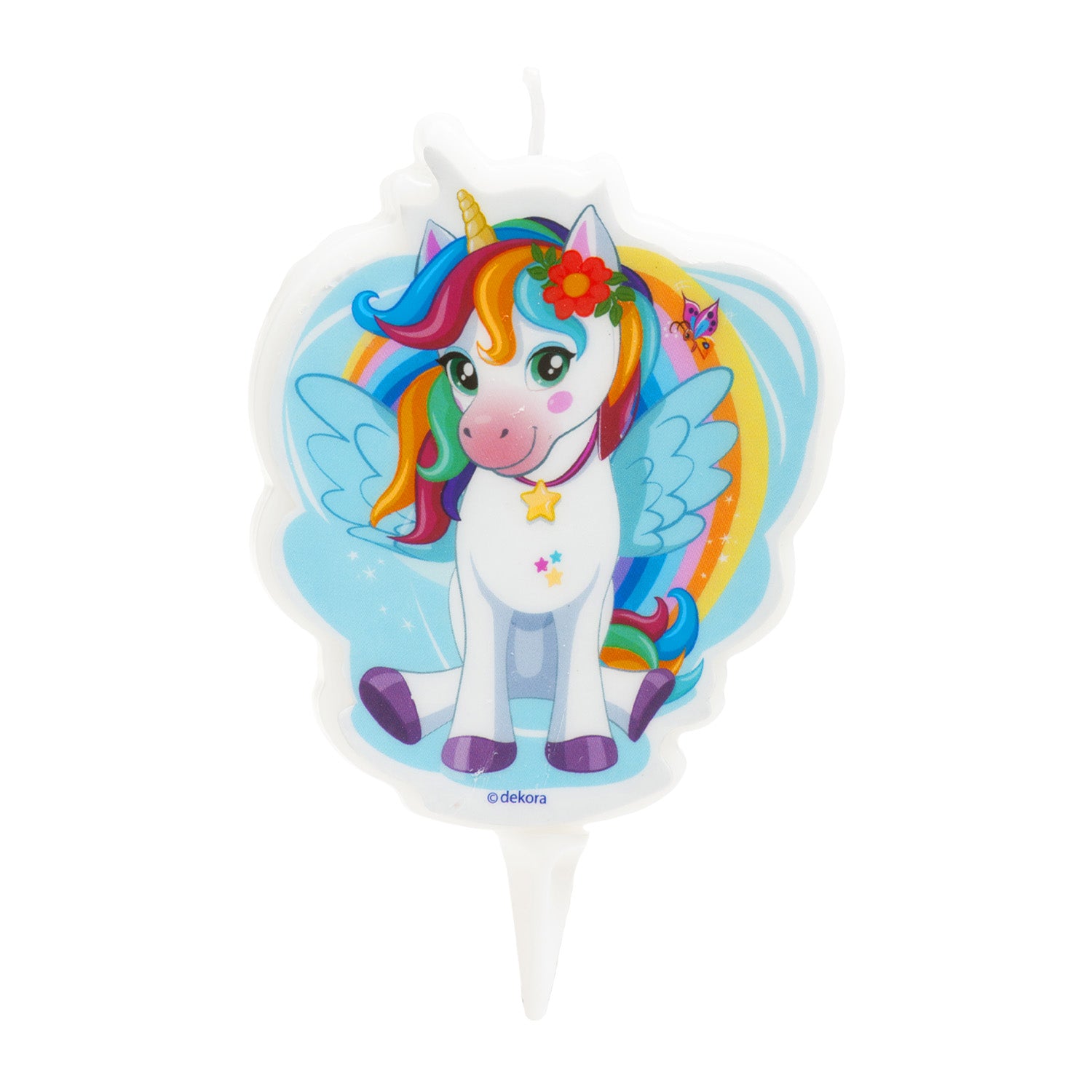 UNICORN TESIA 2D BIRTHDAY CANDLE 7.5CM